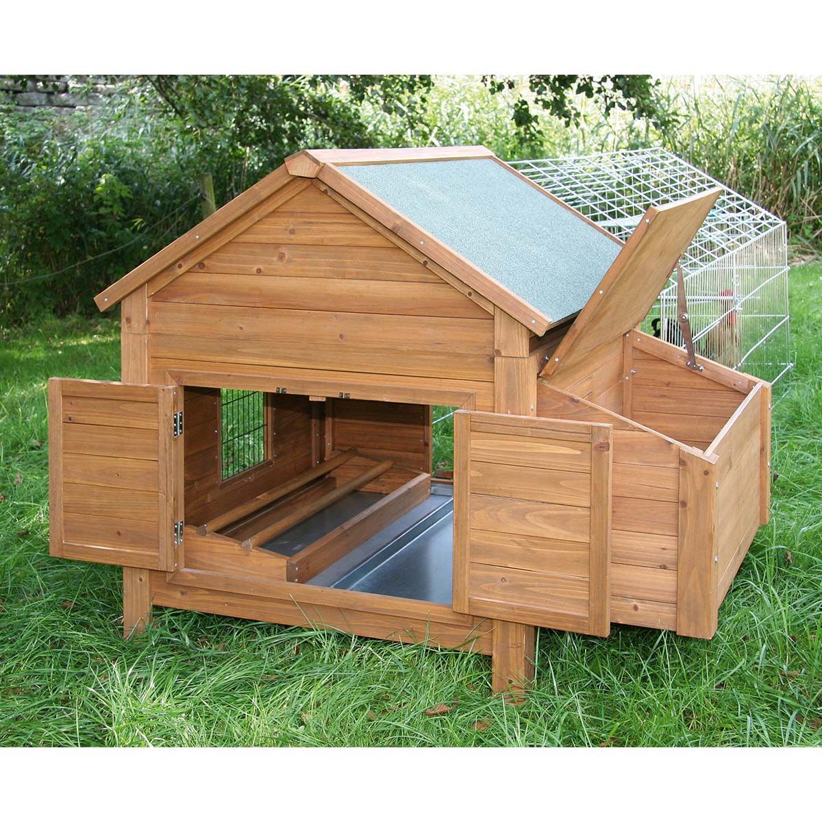 Kerbl Pondoir pour Clapier Extérieur 82807, 85 x 37 x 48 cm, en utilisation