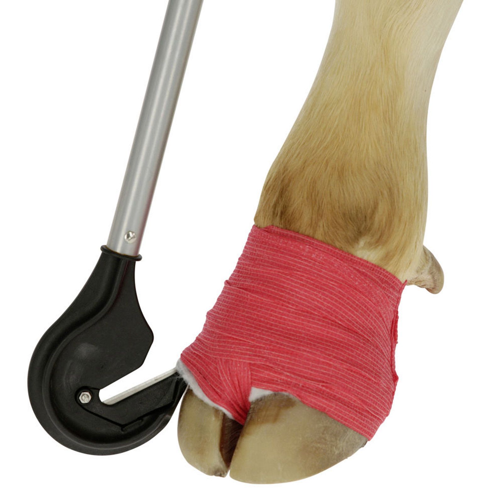 Kerbl Couteau à bandage 80 cm, lame interchangeable, en utilisation