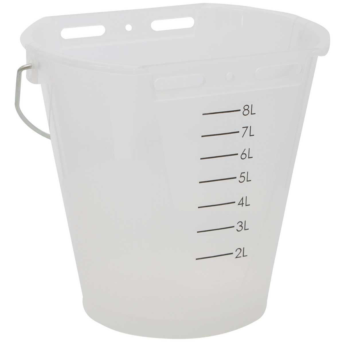 Kerbl Kälber-Tränkeeimer transparent mit Skala 8 L, blau