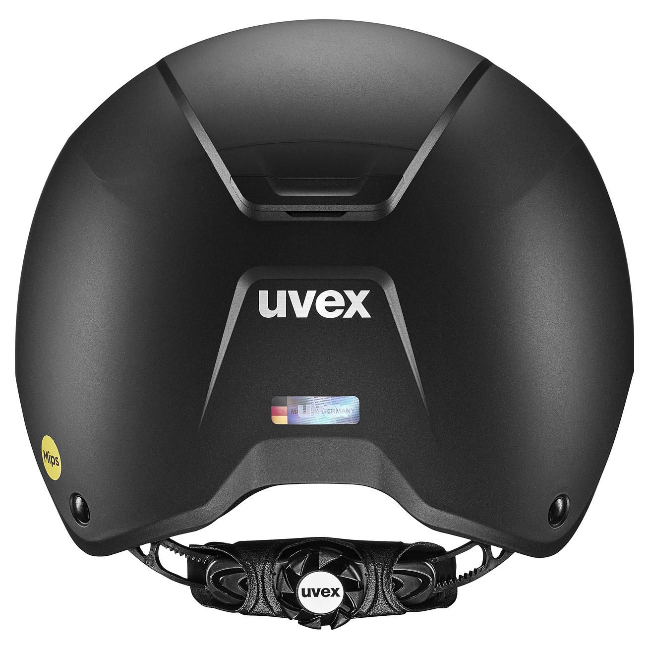 uvex cască de echitație ixxo xc MIPS cu vizieră, EN 1384:2023, negru mat, 53-54 cm