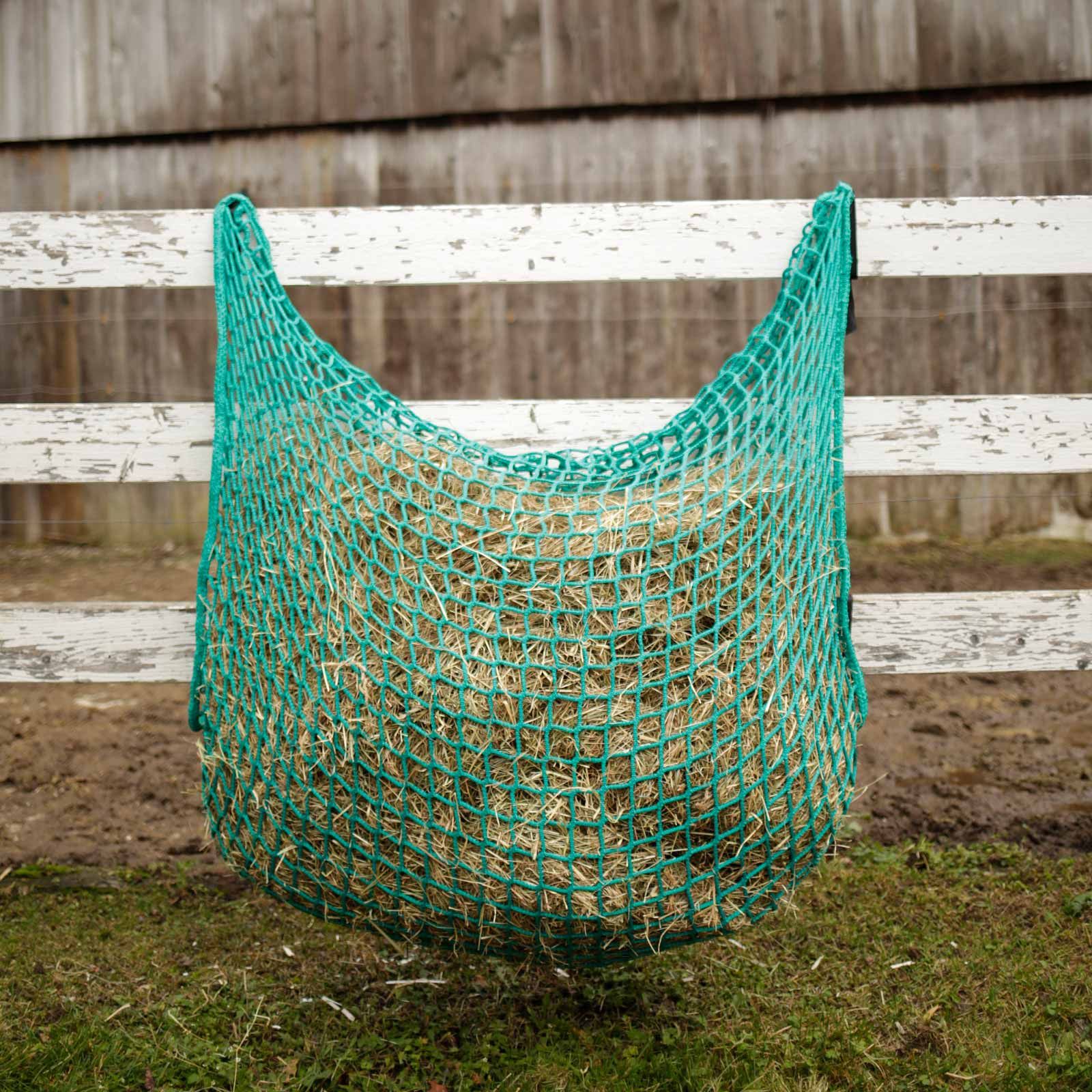 Filet à foin Kerbl FlexiStrong pour chevaux, vert, polypropylène extra résistant, 150 x 100 cm