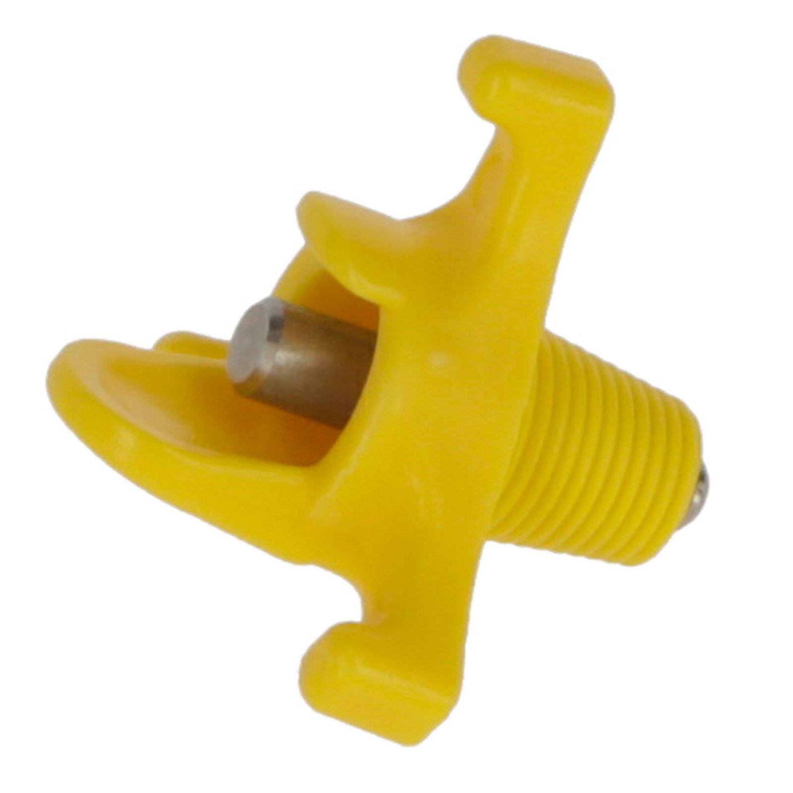 Kerbl Nippeltränke für Geflügel, gelb, mit Edelstahlstift, 4 Stück, Detailansicht