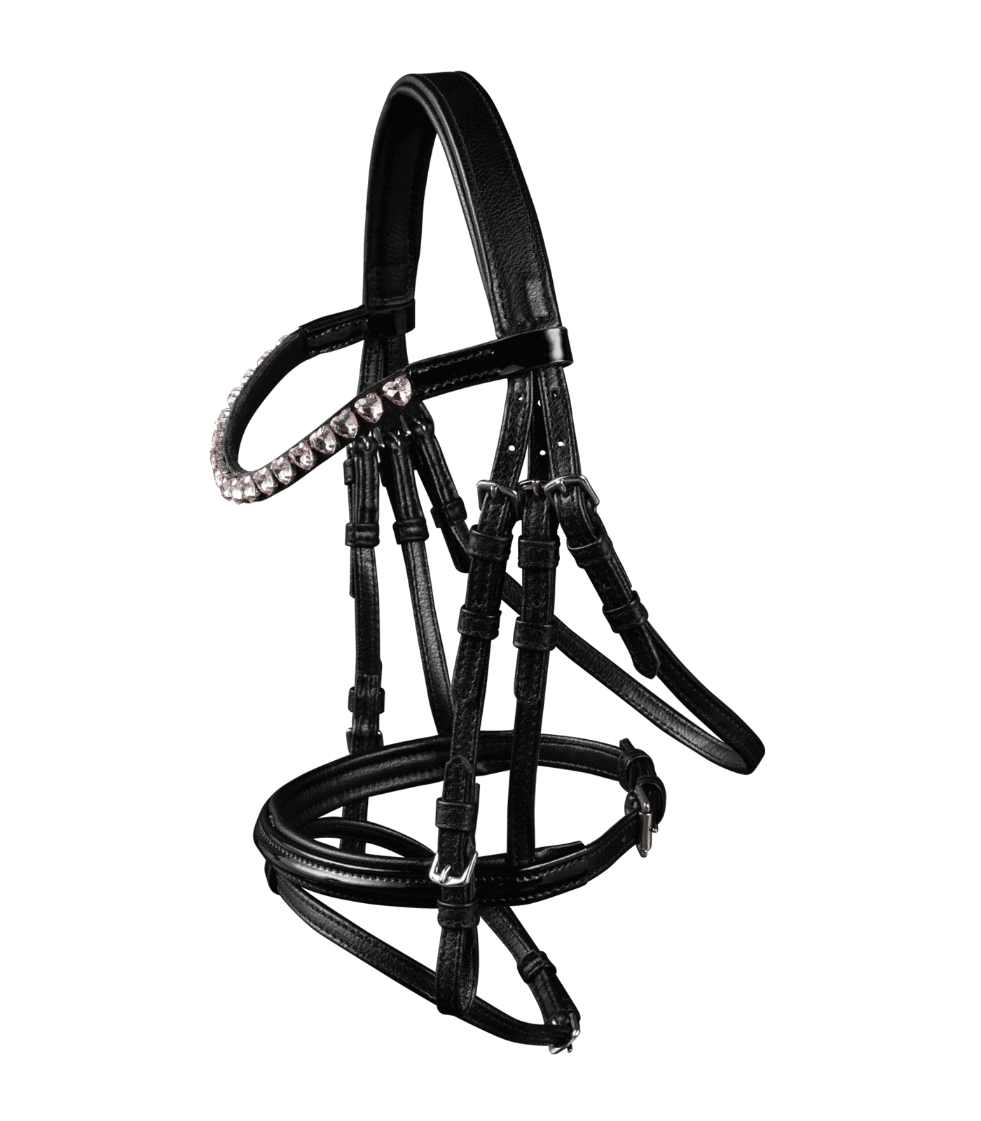 Waldhausen Trensenzaum Happy Hearts, schwarz, Shetty