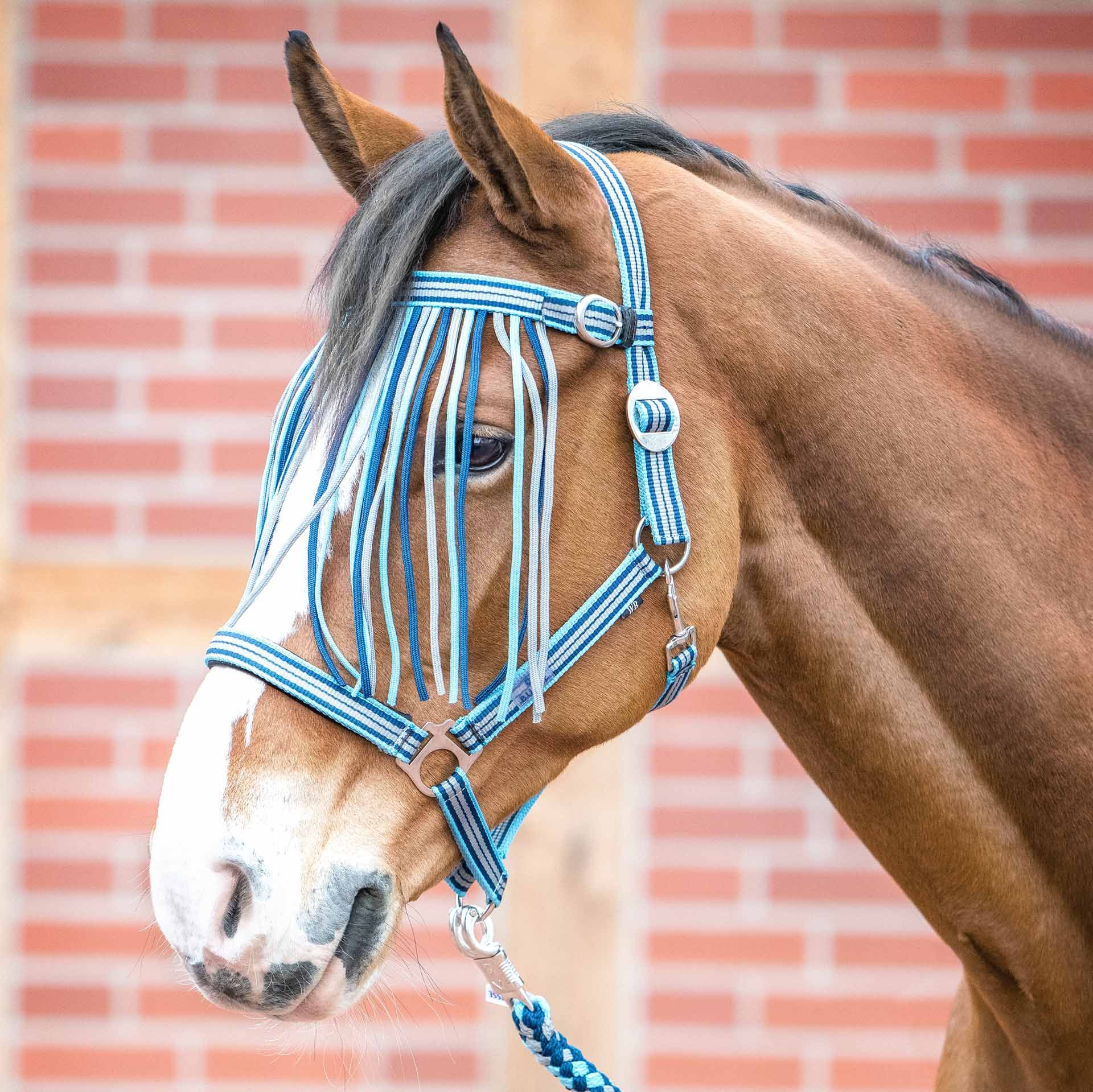 BUSSE Flystring Browband TAMPERE Pony cool blue/gray/navy