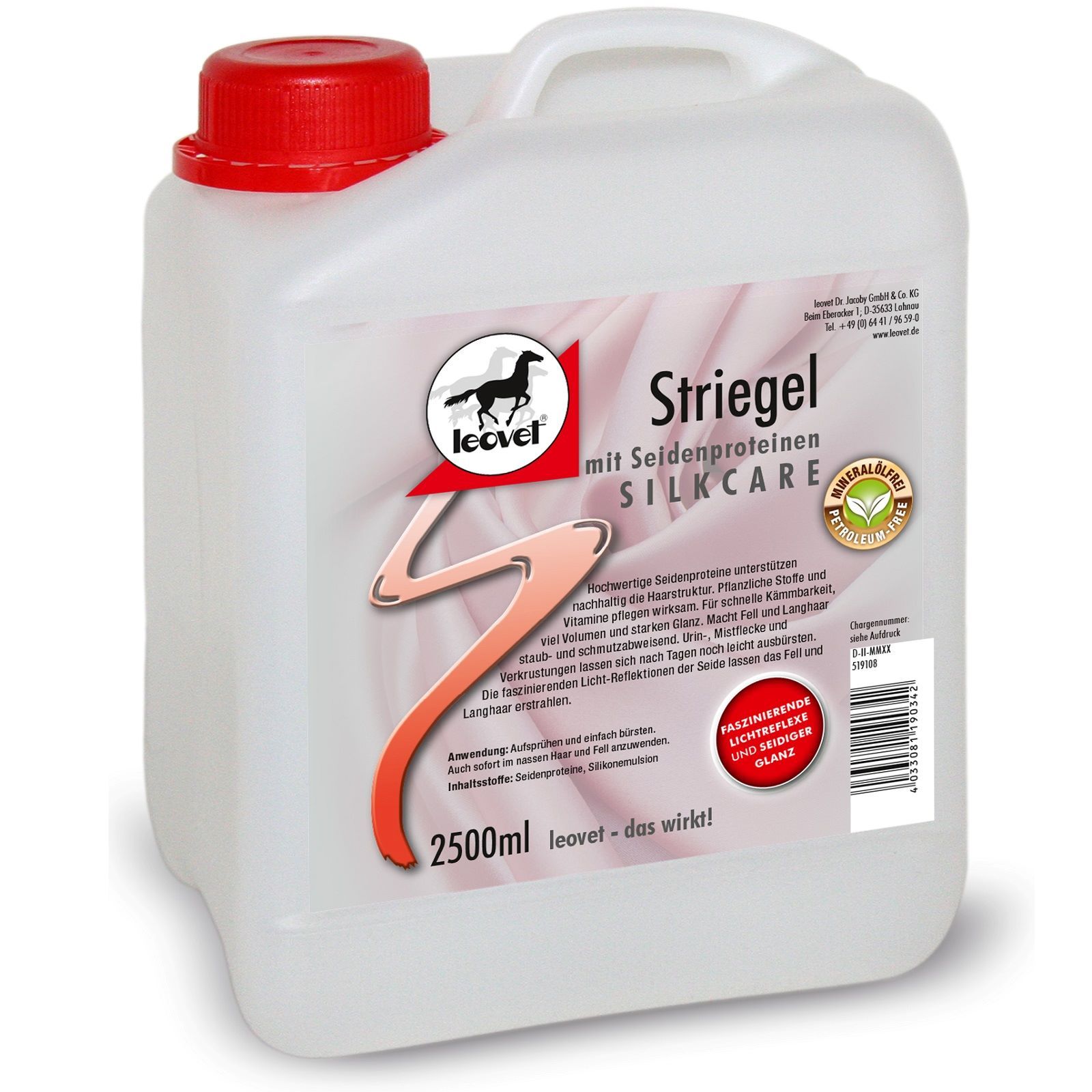 L'encaustique Leovet Silkcare Coat en bidon de 2,5 L
