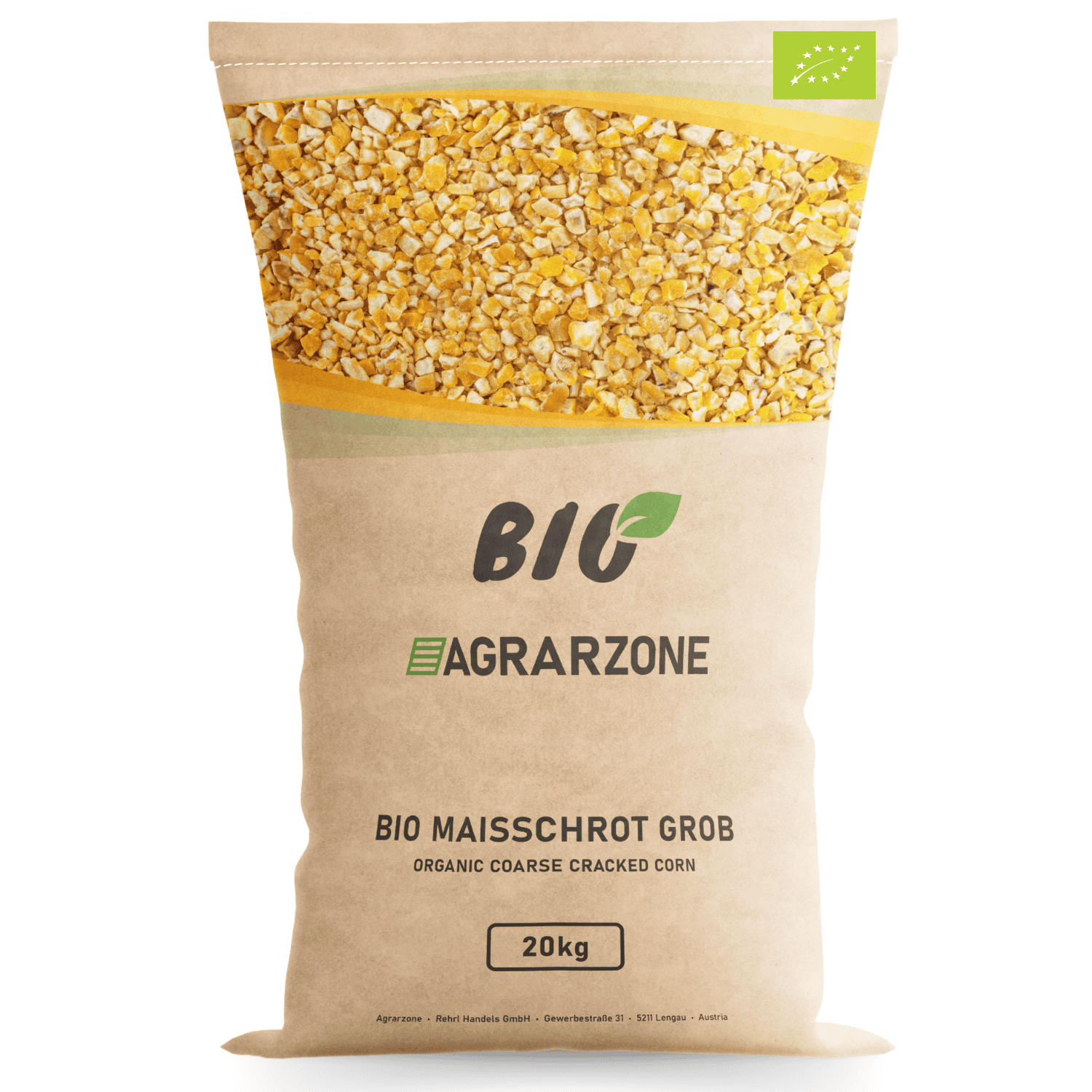 Maïs Concassé Gros Grain Bio, Agrarzone 20 kg, emballage