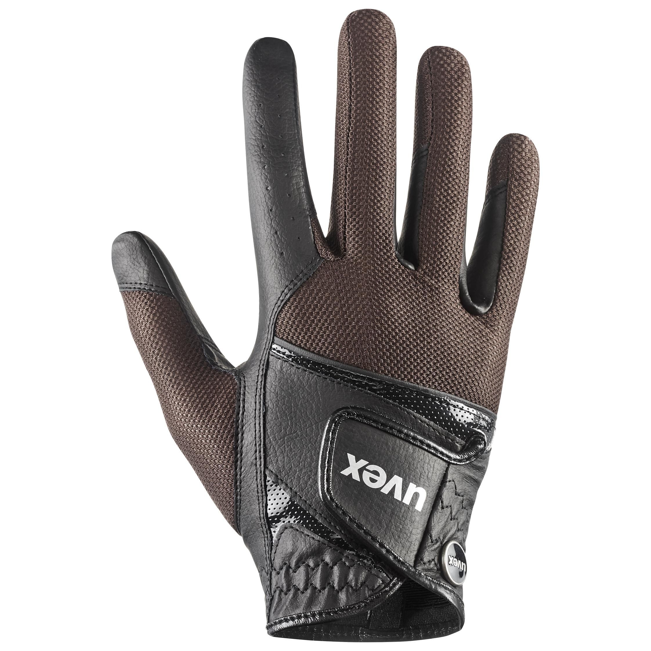 Gants d'équitation uvex sumair black-brown 10