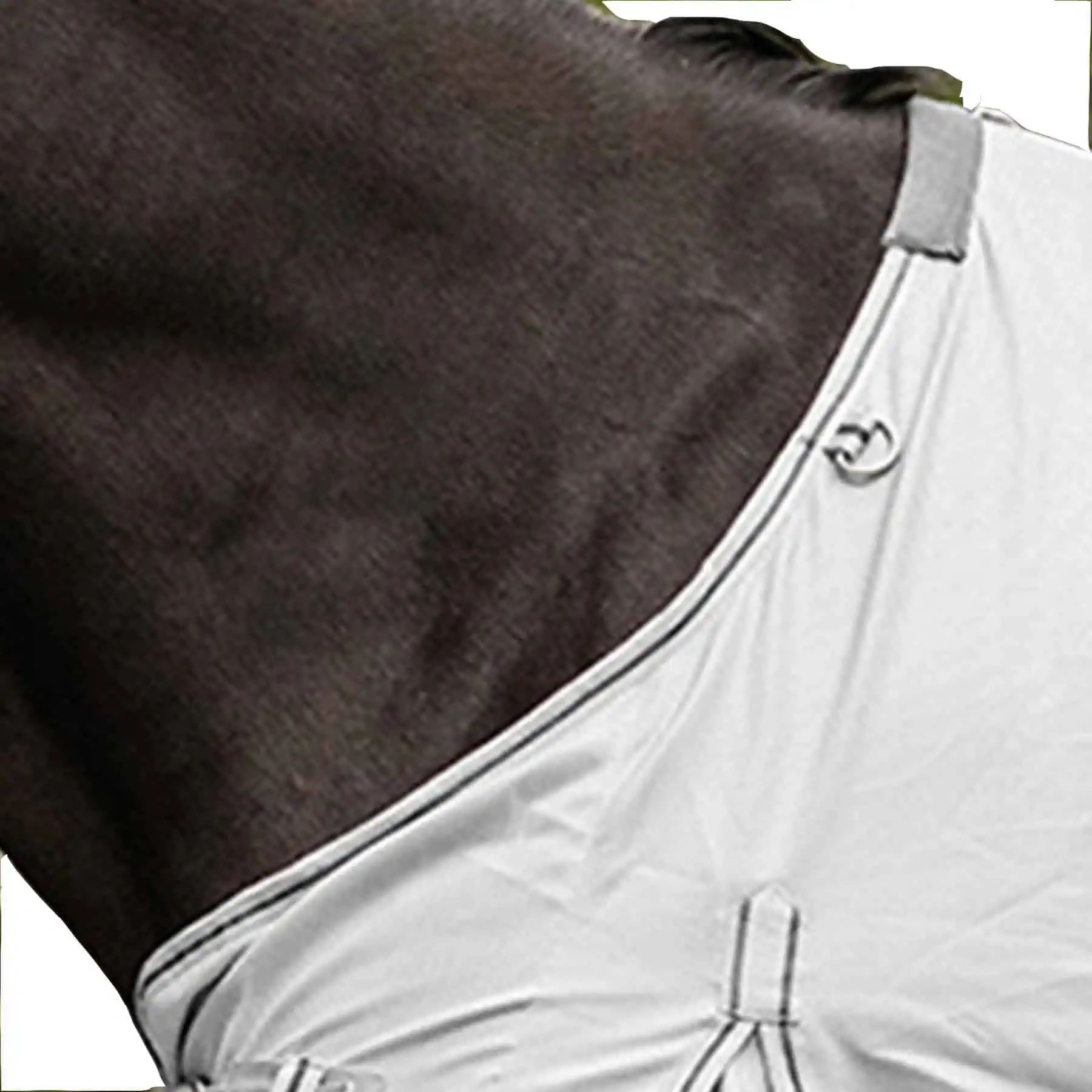 Couverture anti-mouches Waldhausen PROTECT avec sangle ventrale, gris argent/gris, 135 cm