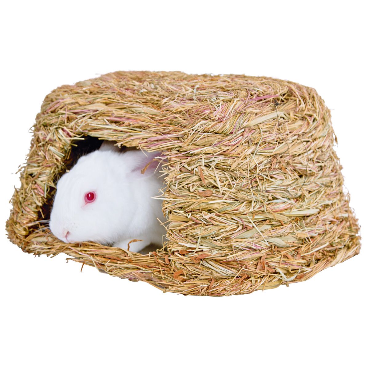 Kerbl Maison en Herbe pour Rongeurs 39x29x19,5 cm, Nid & Aire de Jeu, en utilisation