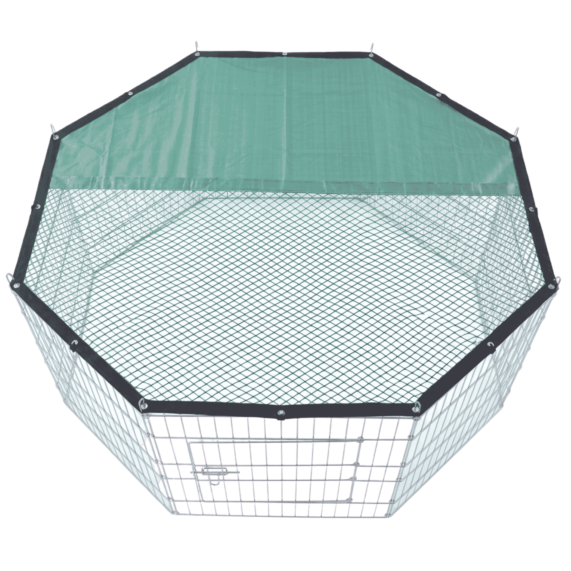 Agrarzone Rabbit Run Octagonal Galvanised with Cover Net, 143x57 cm