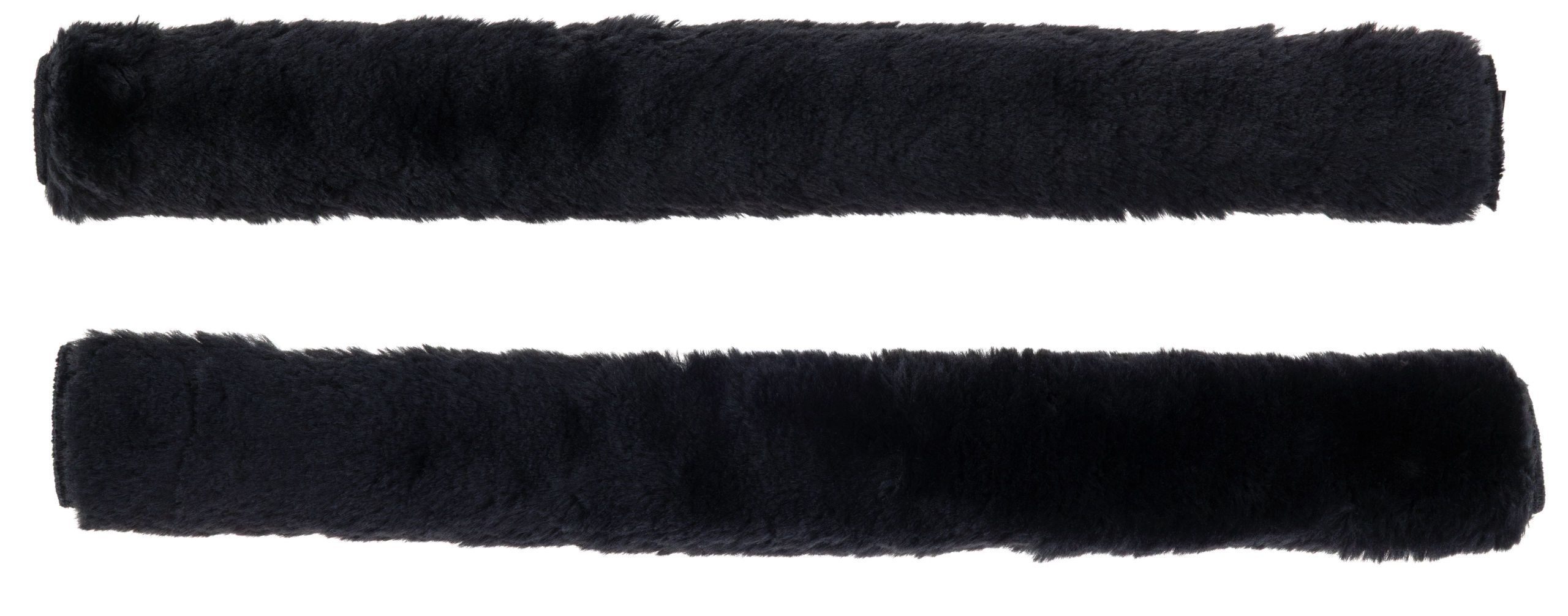 faux fur, neck warmer, scarf tube, navy blue, polyester fur