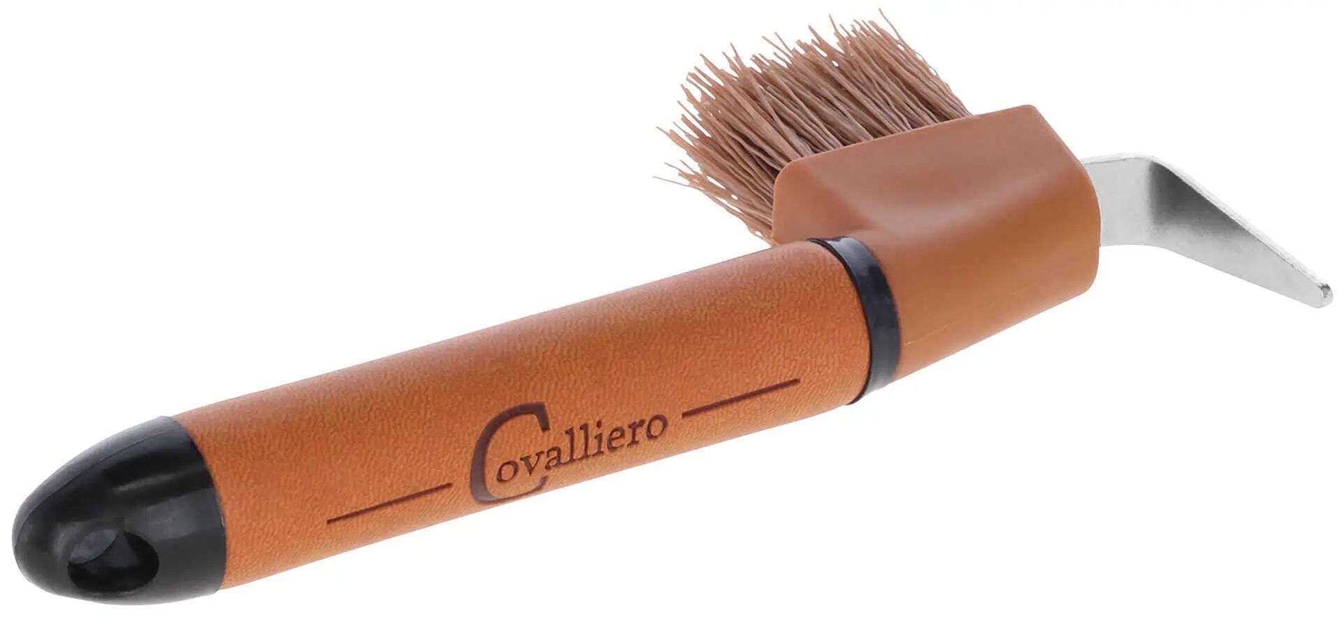 Nettapiedi Covalliero Deluxe con spazzola, impugnatura ecopelle