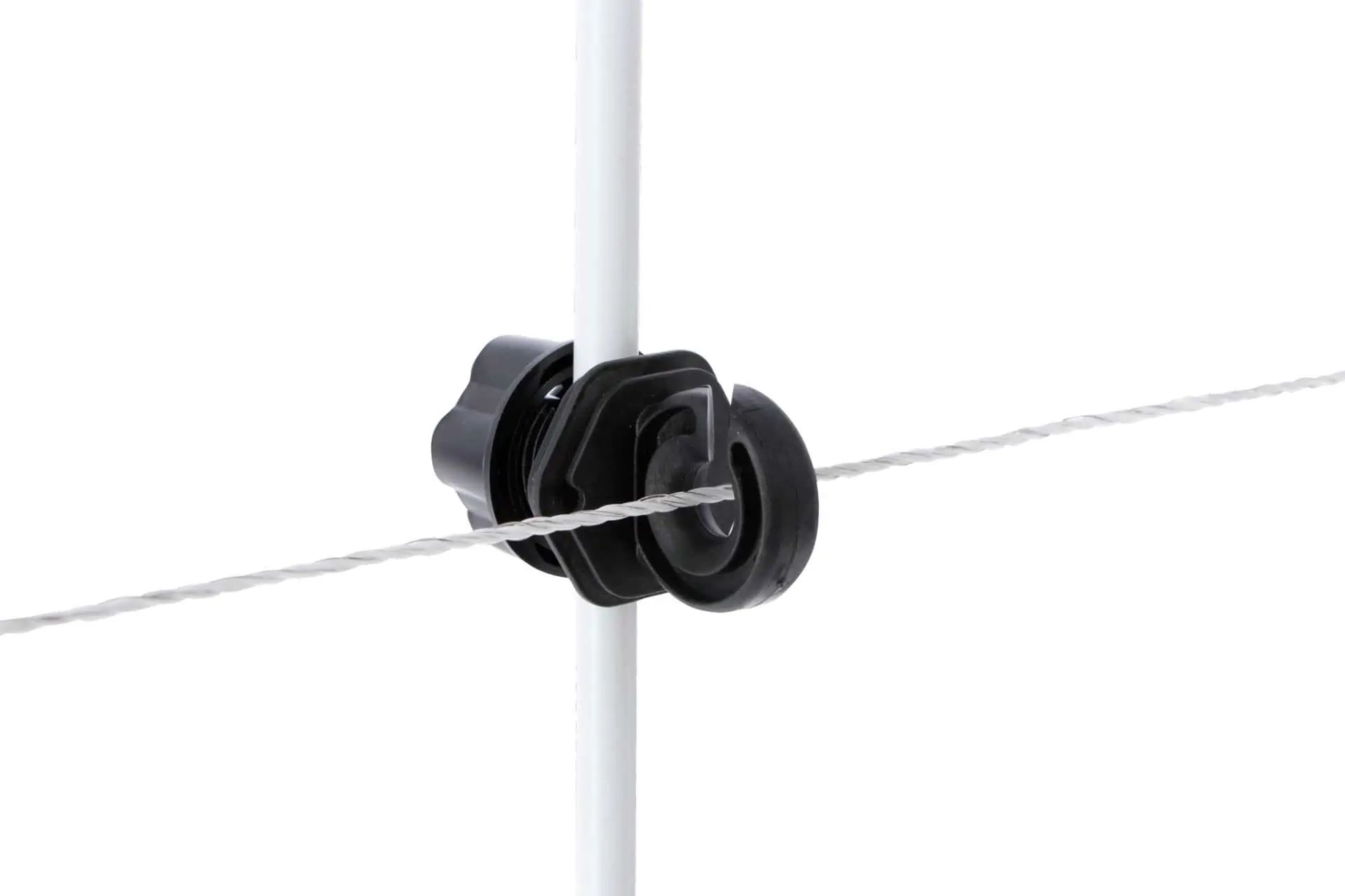 Izolator inel AKO VARIO pentru țăruși 7-19 mm, 14 bucăți, în utilizare, stâlp