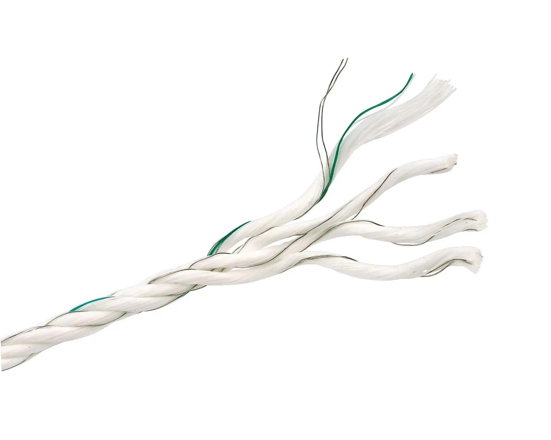 Kerbl TITAN Electric Fence Rope 6 mm, 200 m, White/Green, 3x Copper, 3x Stainless