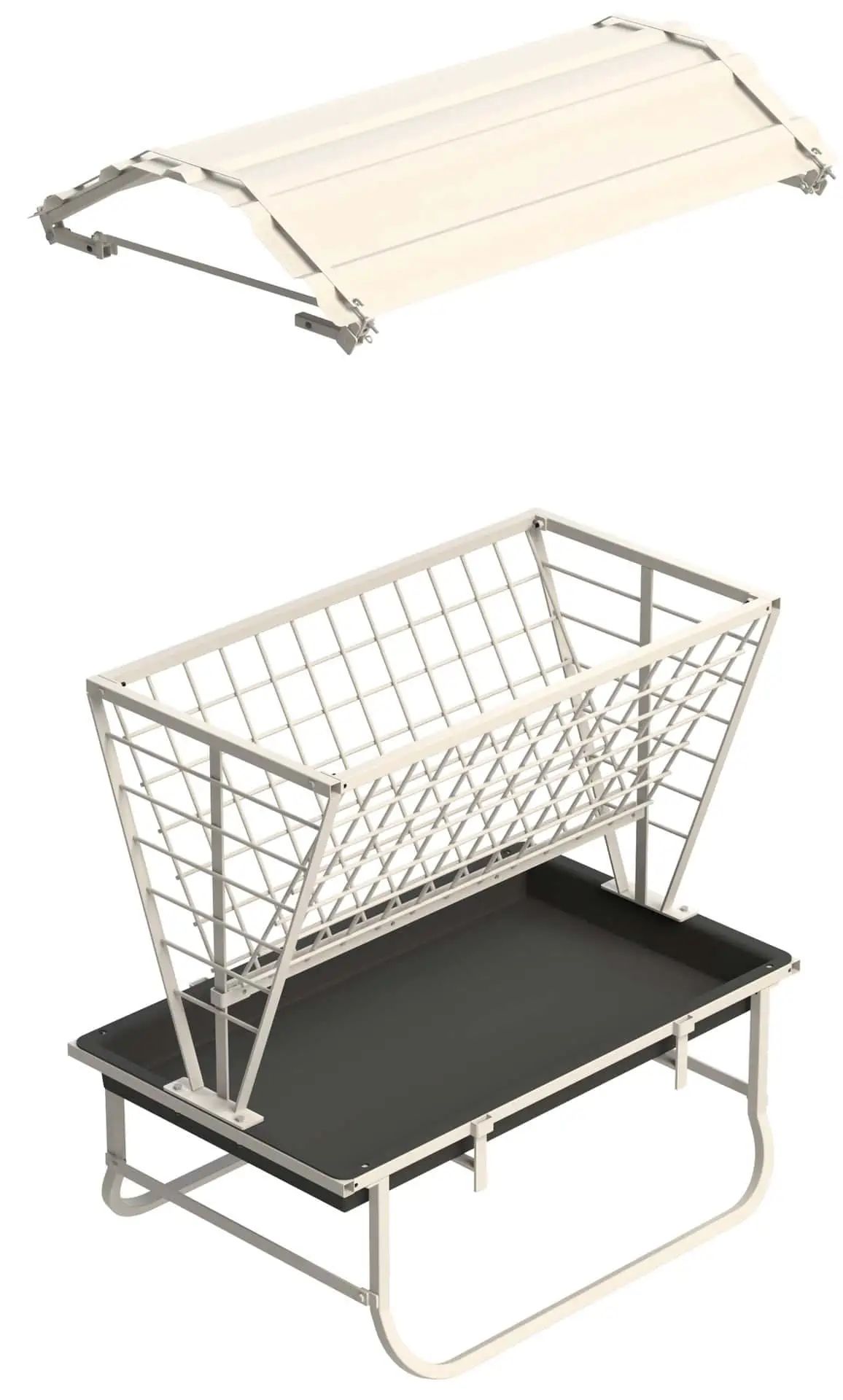 Feed rack small for sheep with roof