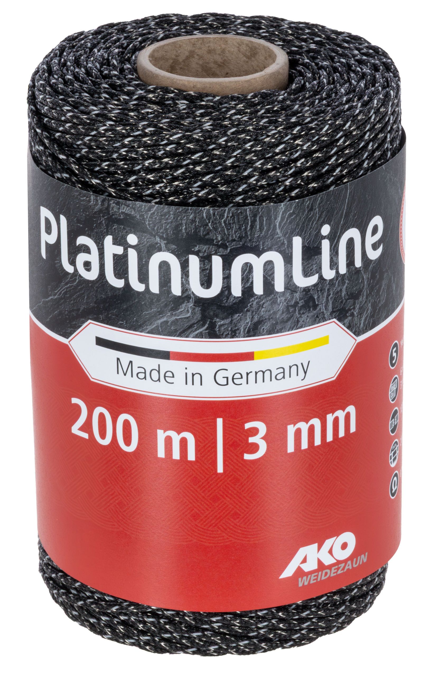 fishing line, braid rope, 200 m, 3 mm, made in Germany