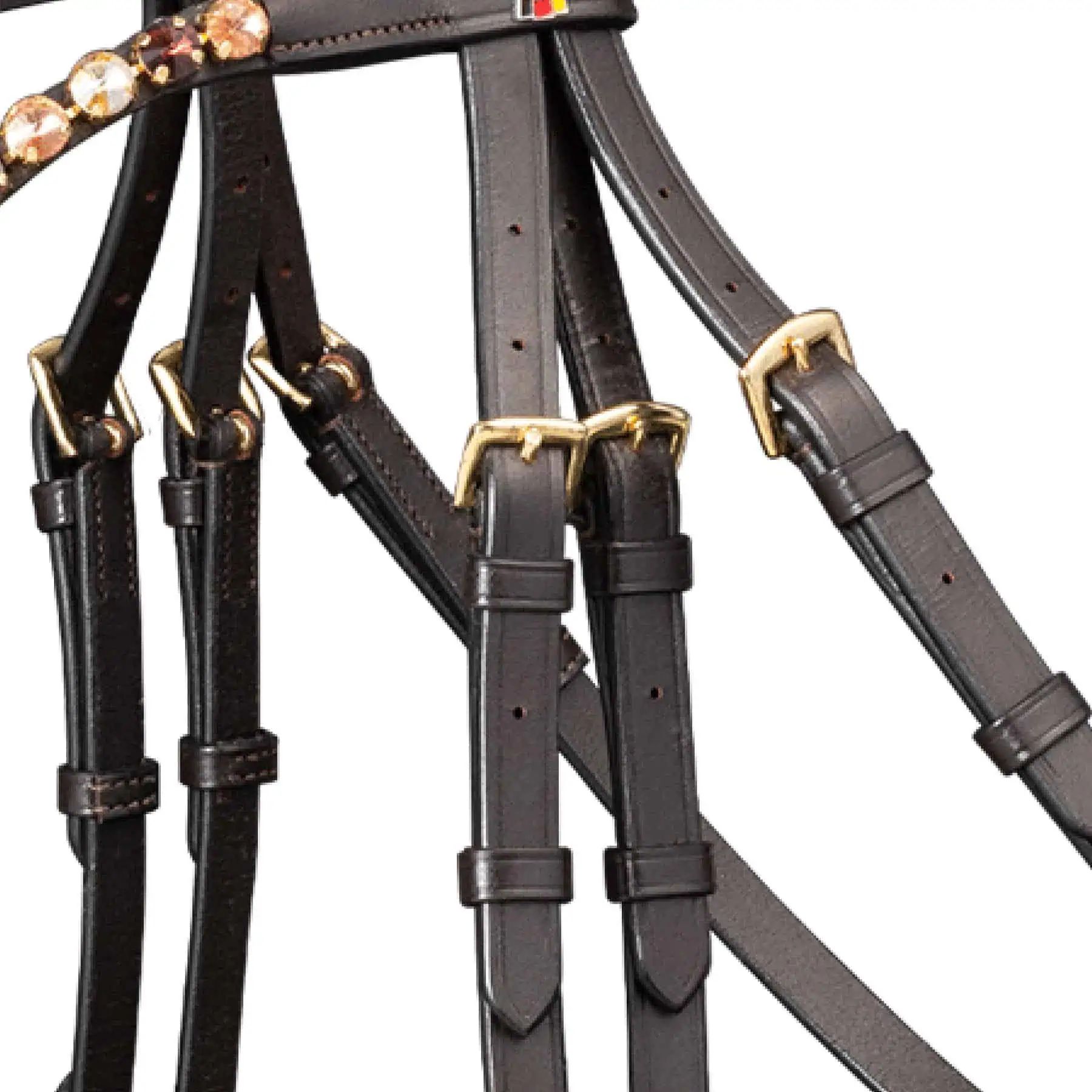 Waldhausen X-Line Trensenzaum Goldheart, schwedisch kombiniert, COB, braun