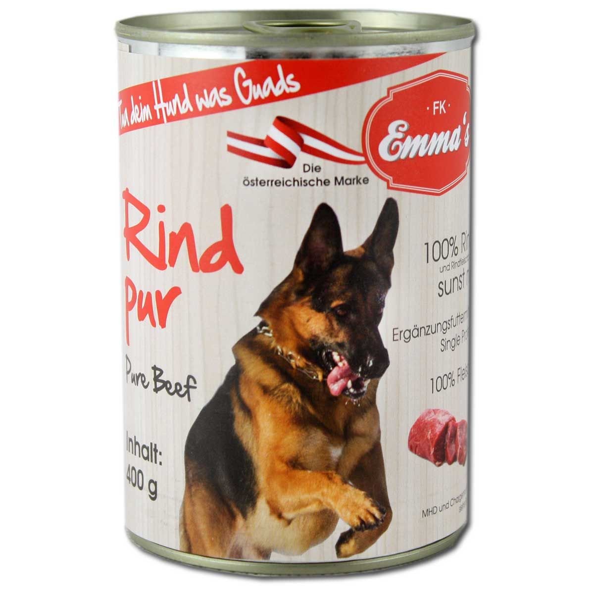 Emmas Hundefutter Rind pur