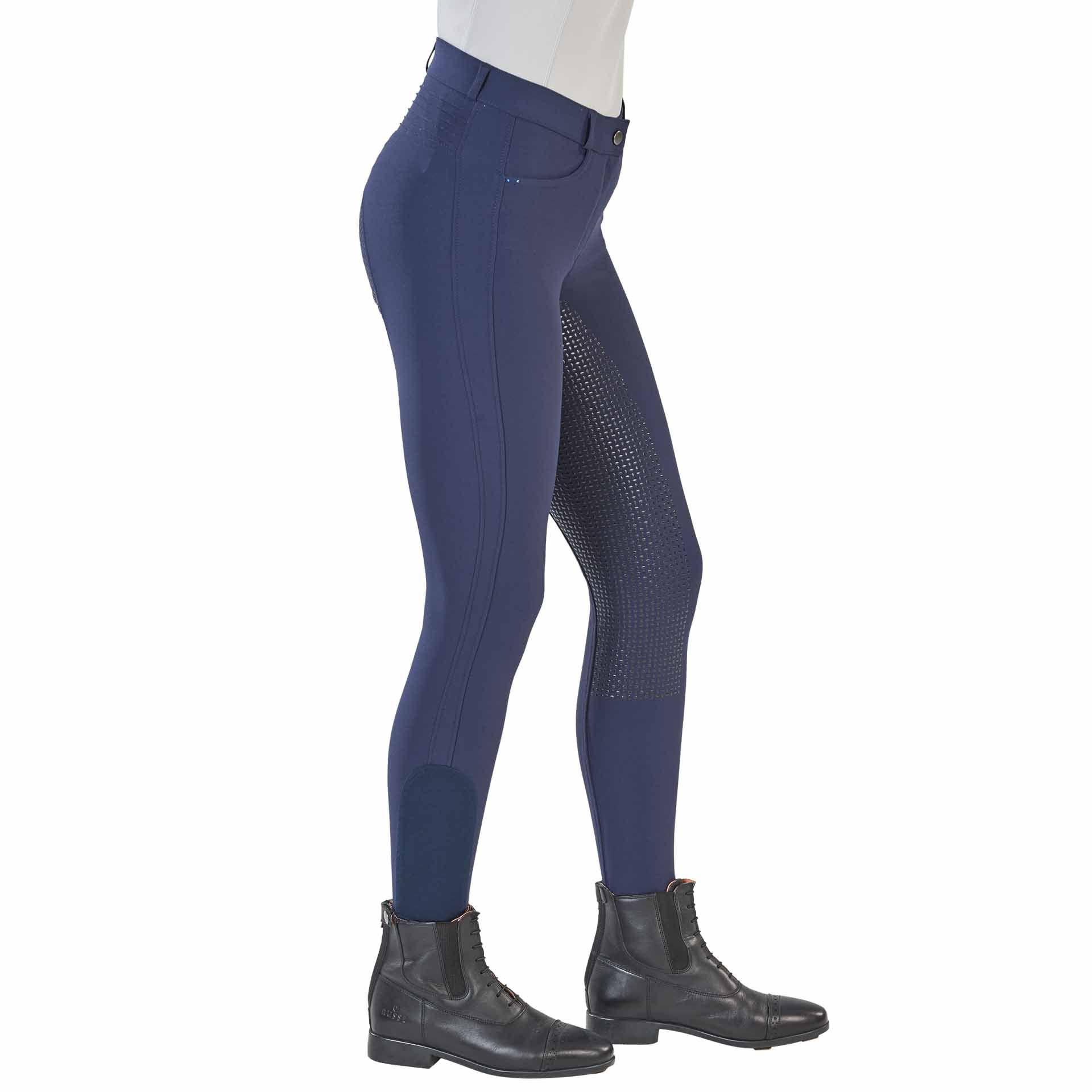 BUSSE Reithose MADEIRA II, Grip-Vollbesatz für Damen, 34 navy