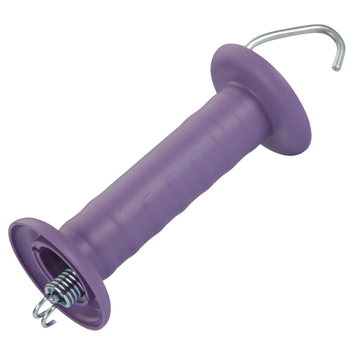 Lila Weidezaungriff mit Metallhaken und Feder