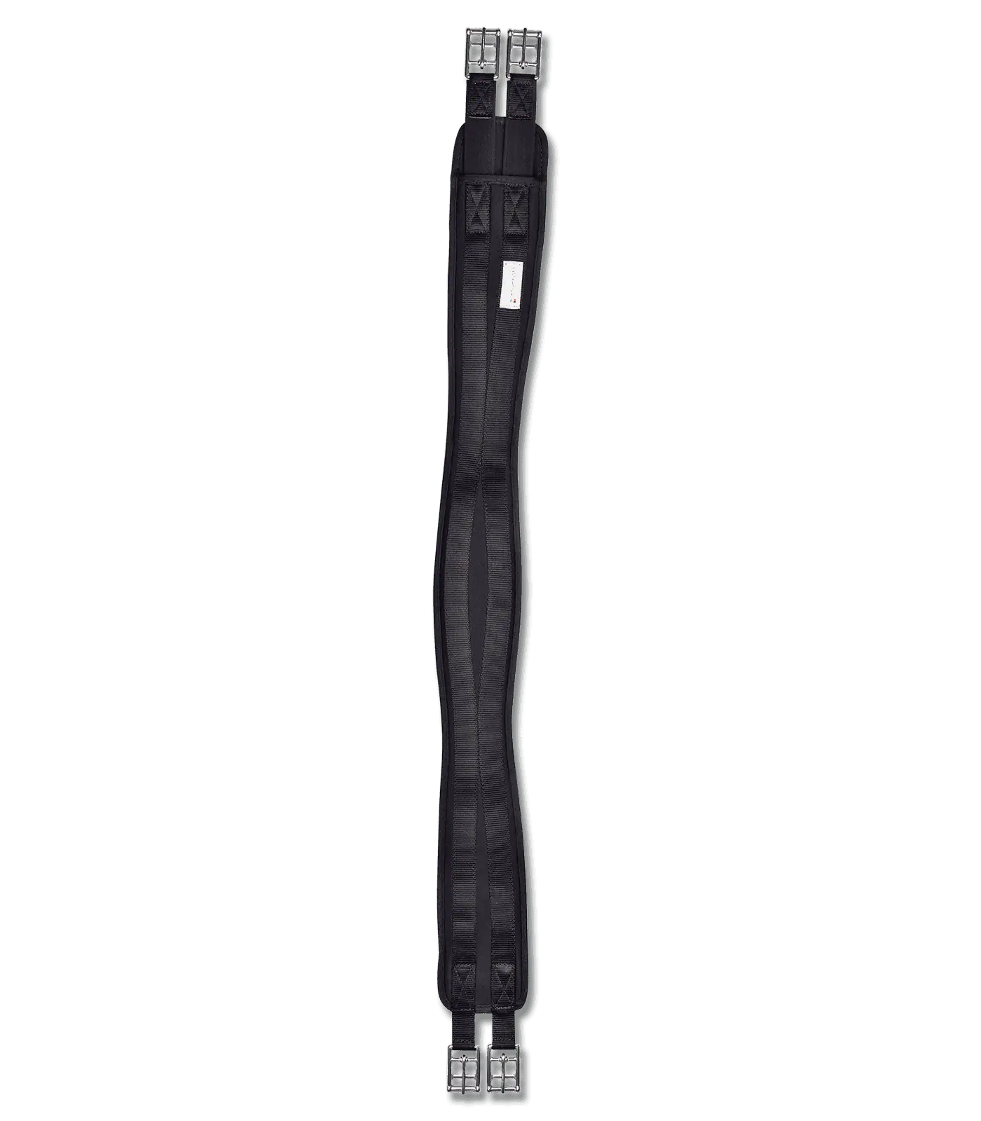 Waldhausen Sattelgurt mit Gel, anatomisch geschwungen, Edelstahl-Rollenschnallen, 125 cm