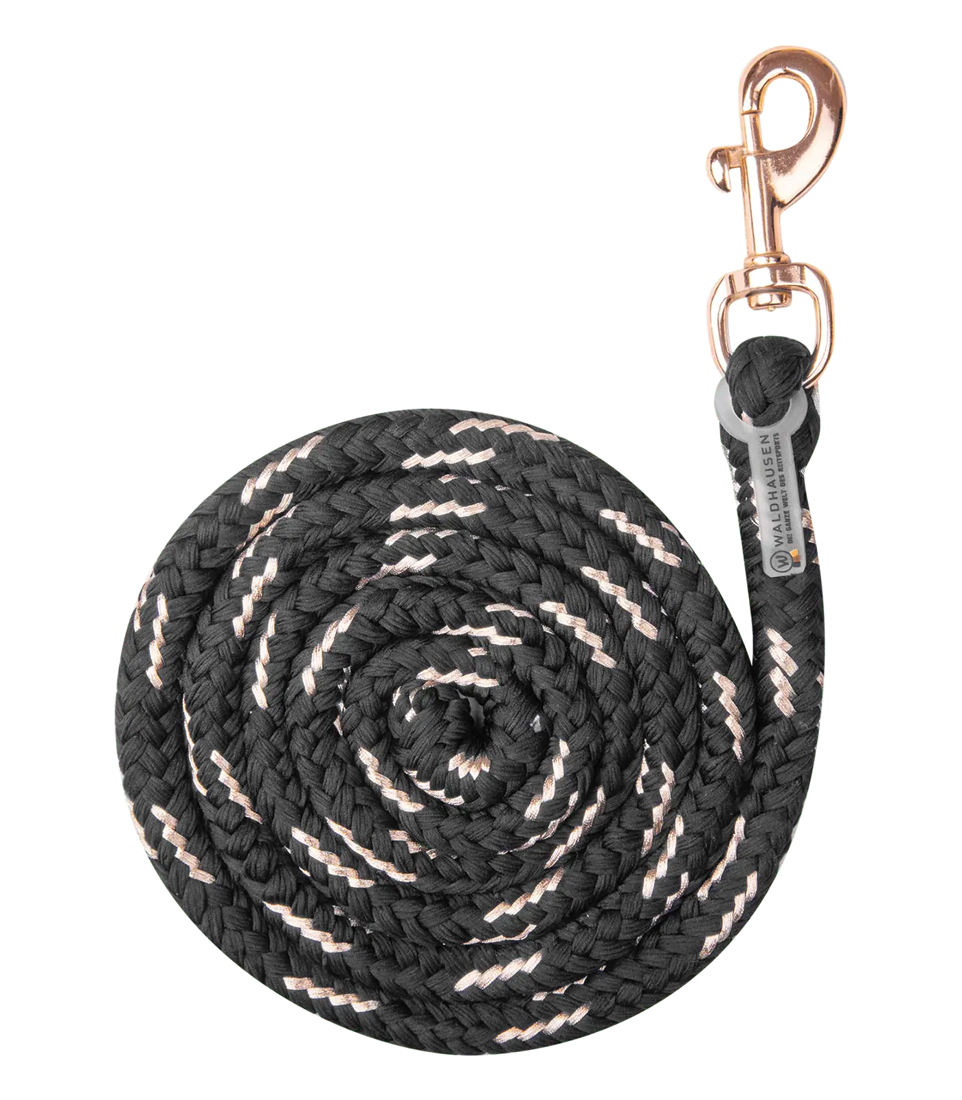 Waldhausen Ledtåg Rosé med Karbinhake, Effektgarn, 2 m