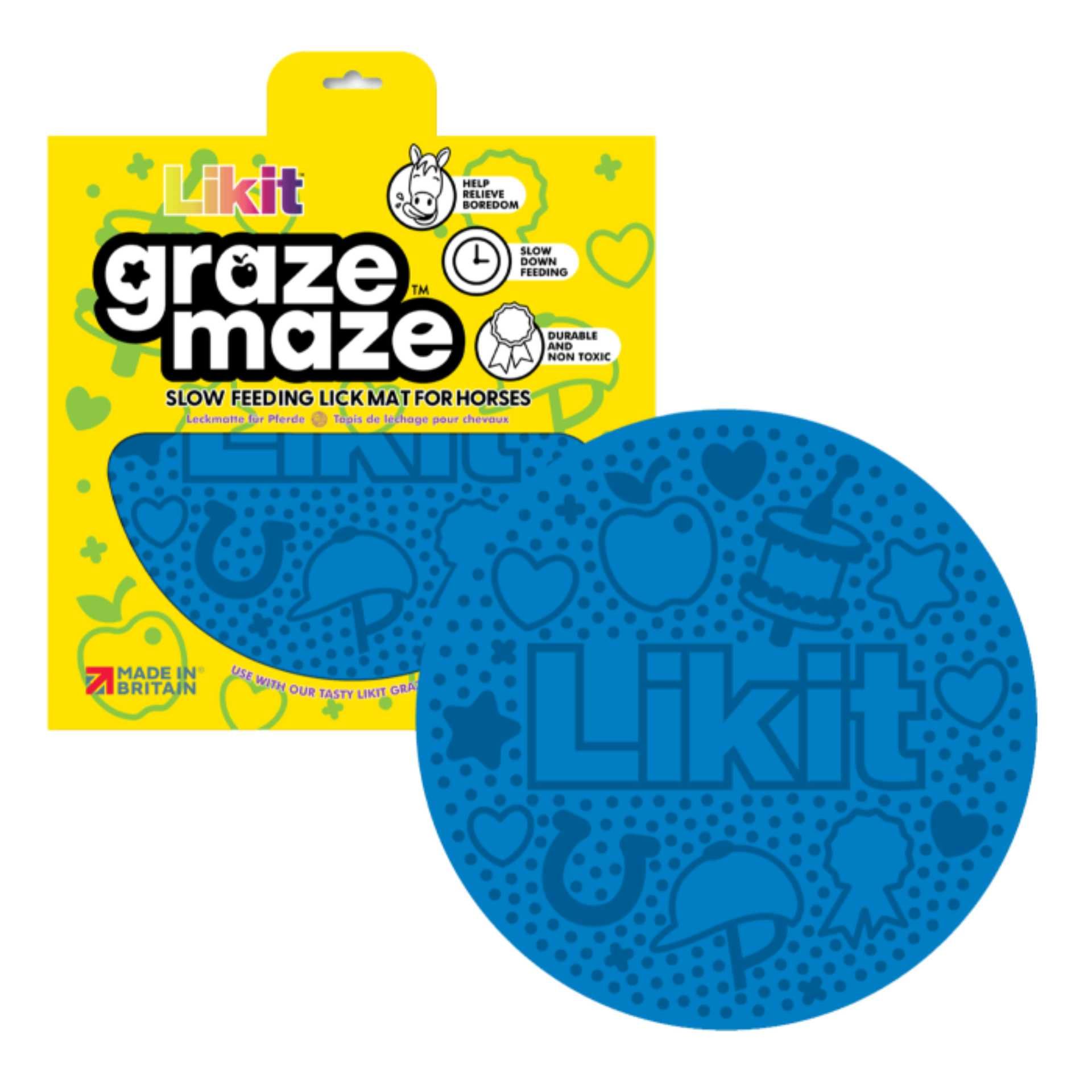 LIKIT Graze Maze Covoraș de Lins pentru Cai, Ø 30 cm, ambalaj