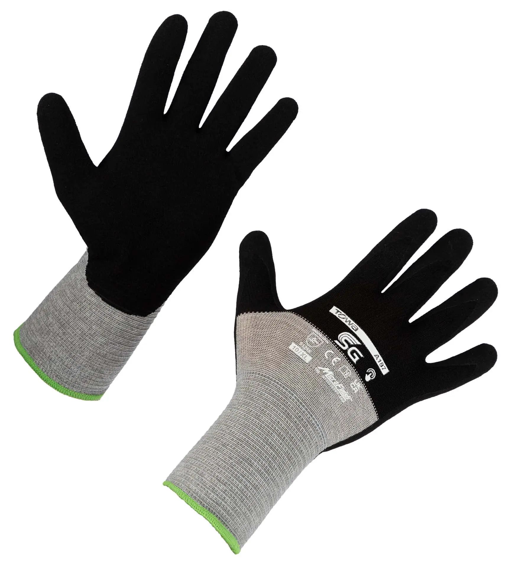 Finstickad handske SG A187 nitrilbelagd