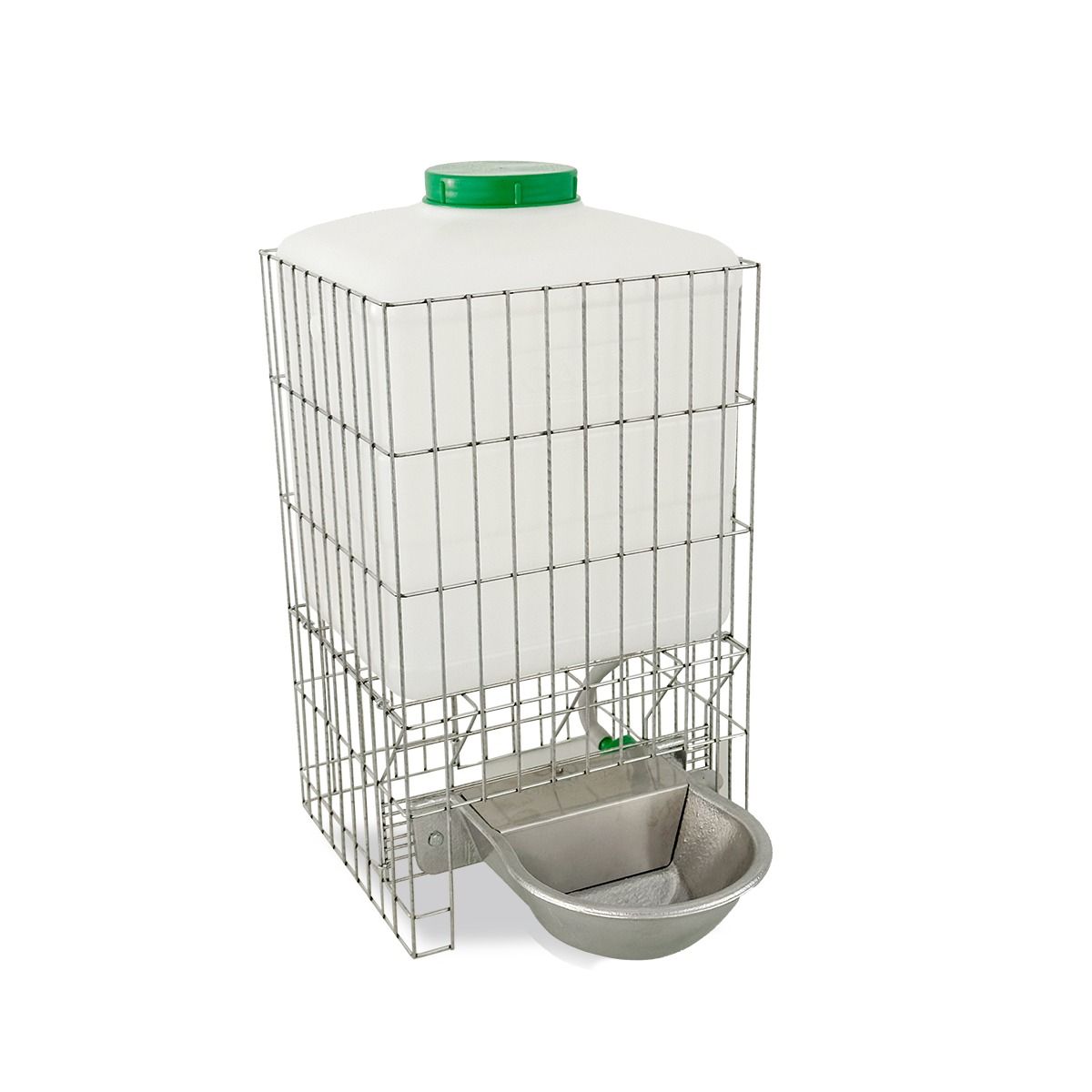 Agrarzone Abreuvoir chien avec bac en aluminium et cage grillagée, 10 L