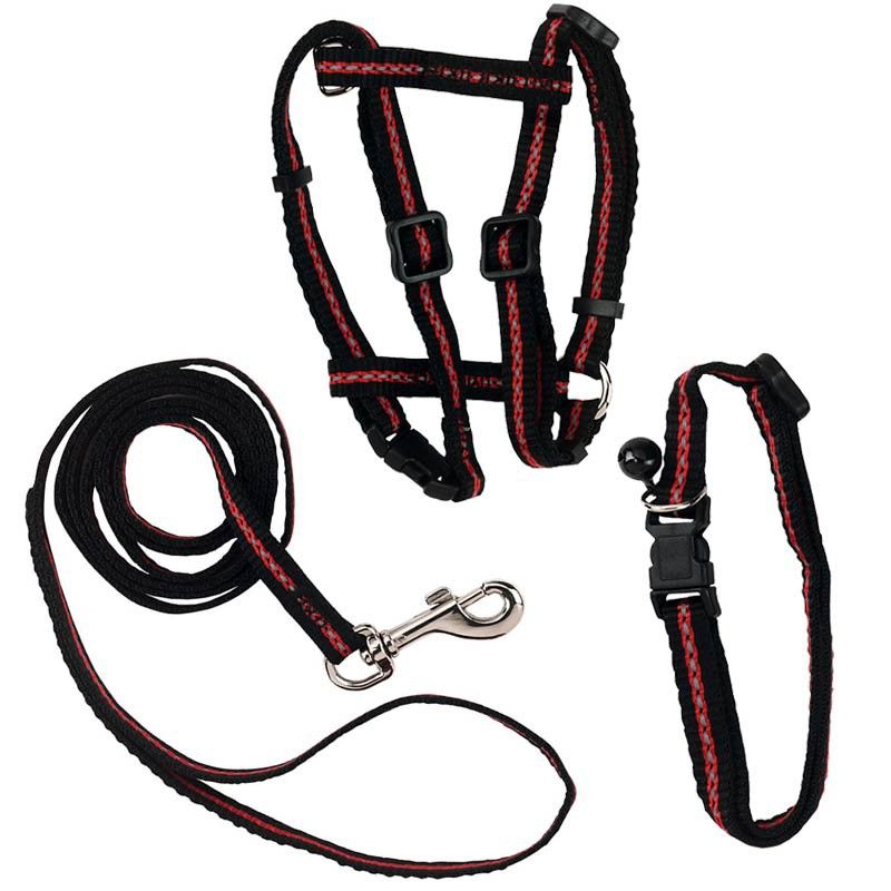 Kerbl Kit chat réfléchissant 3 pièces avec collier, harnais et laisse