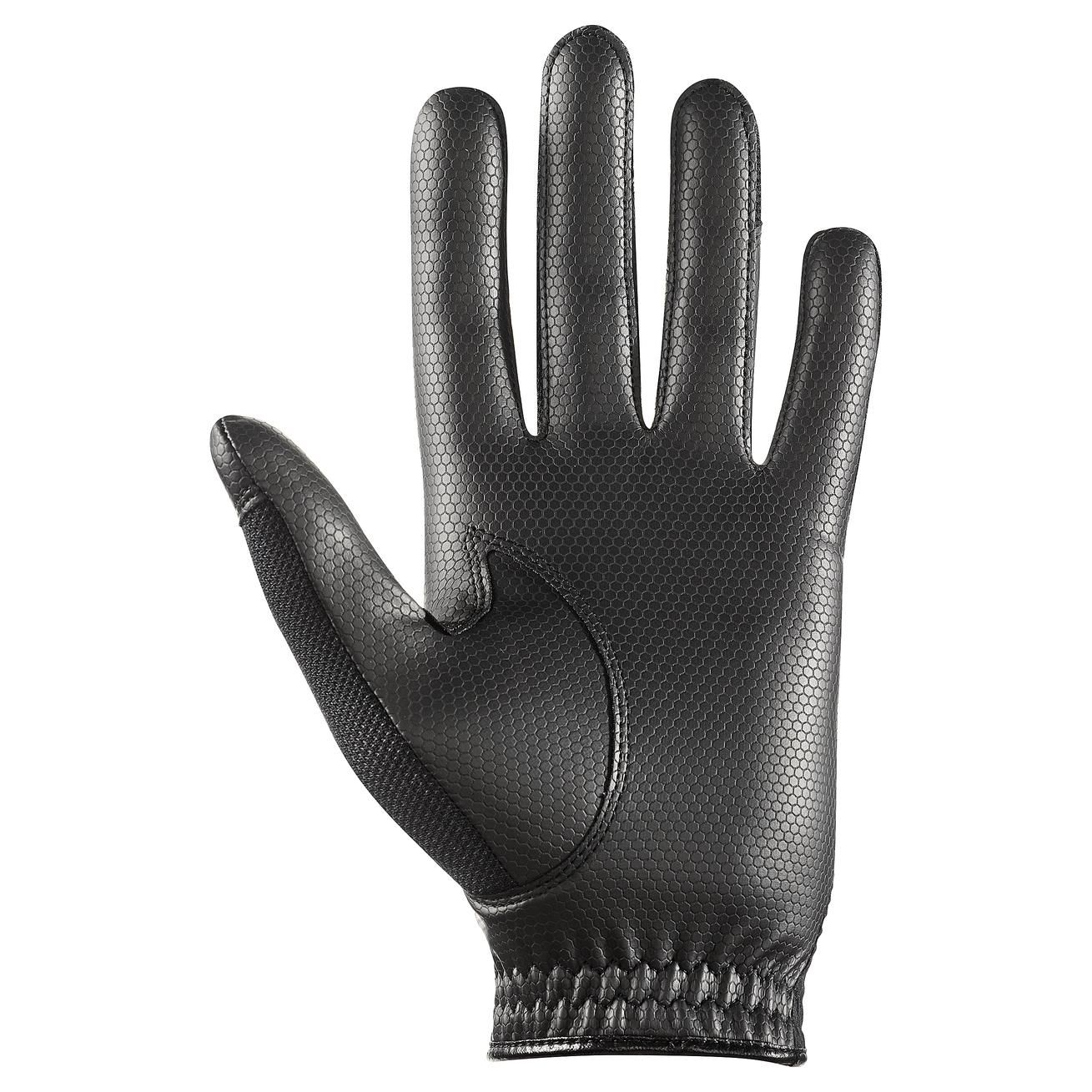 Gants d'équitation d'été uvex suntop, texture 3D et bouts tactiles, noir 6,5