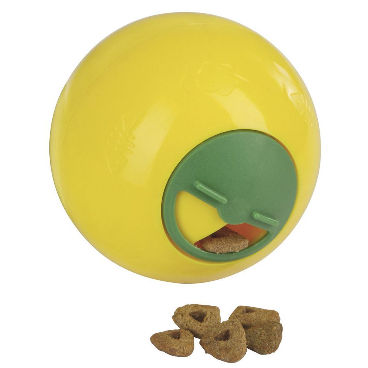 Kerbl Snackball per gatti e galline, ø 7,5 cm, giallo, contenuto della confezione