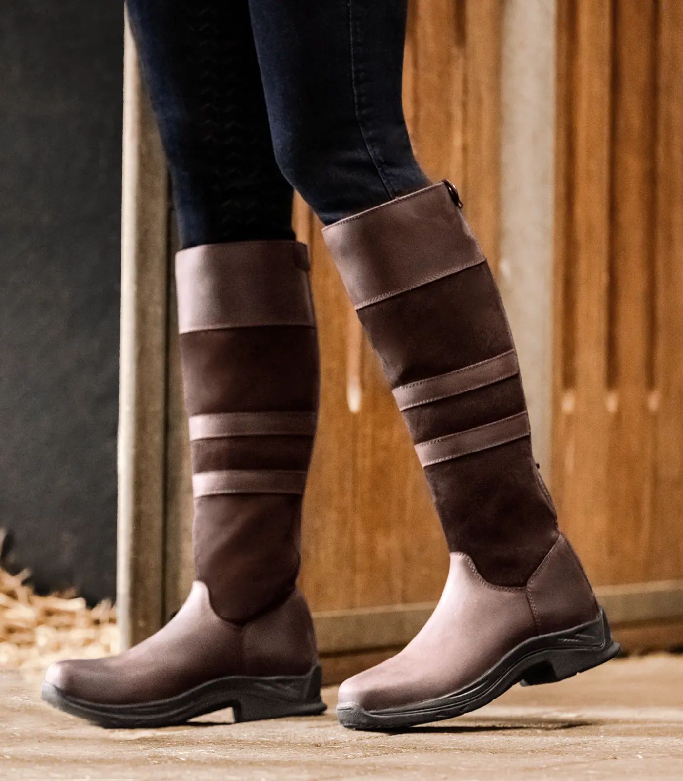 ELT Winter Stallstiefel Oakland, Nubukleder mit Teddyfutter, 38