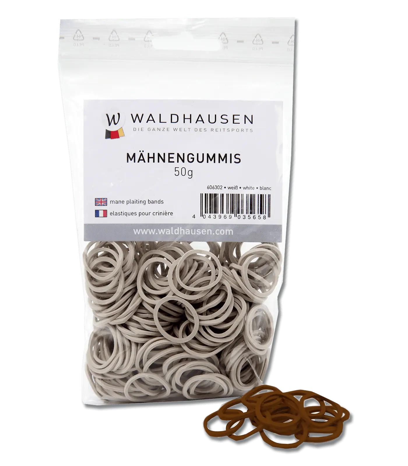 Waldhausen Elastice pentru coamă, silicon, pungă 50 g, ambalaj