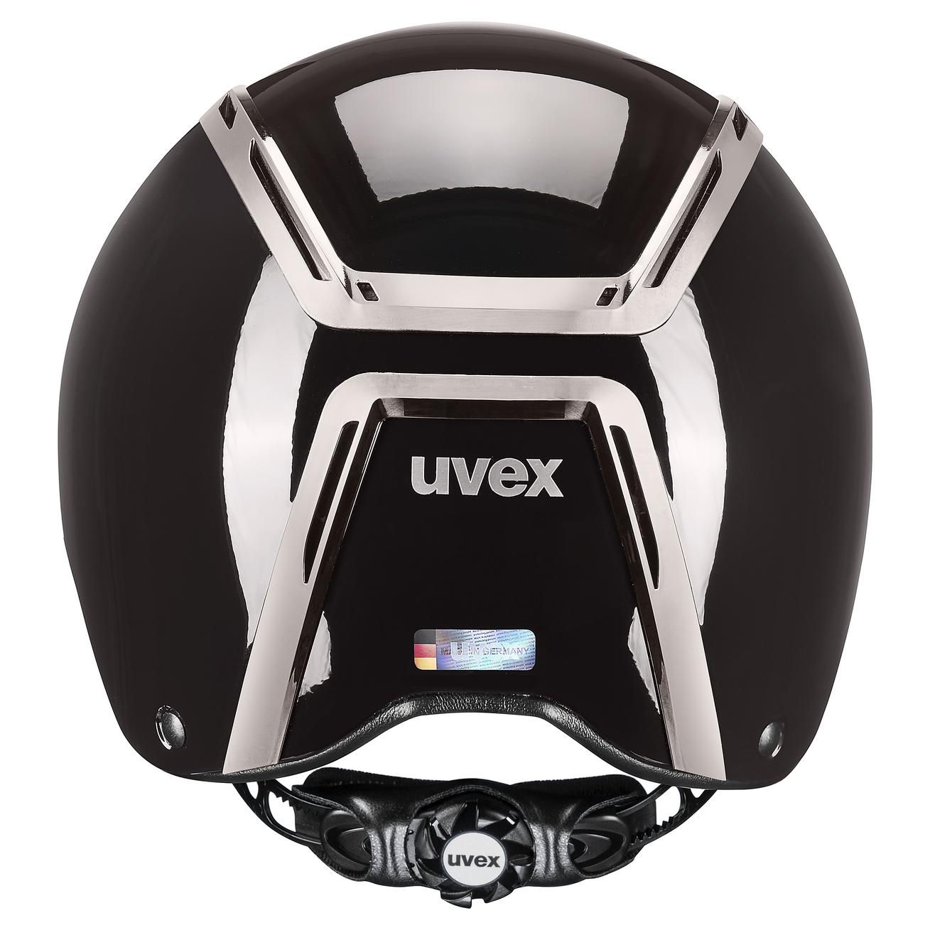 uvex riding helmet exxeed shiny chrome mocca S-M