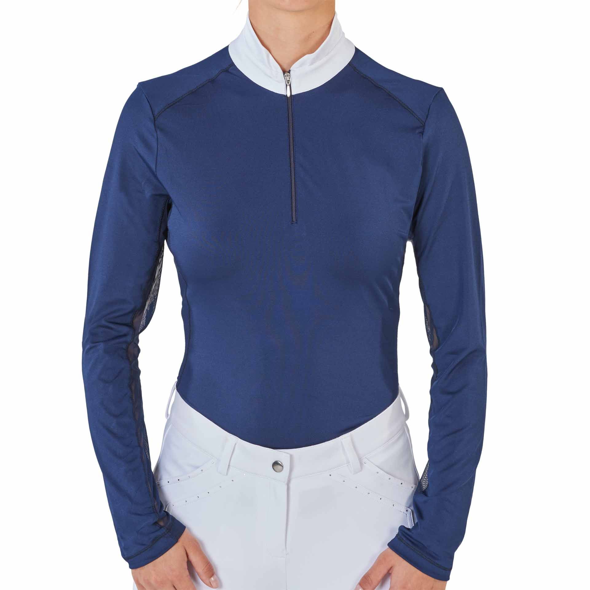 BUSSE Turnier-Shirt MARBELLA, Langarm L navy