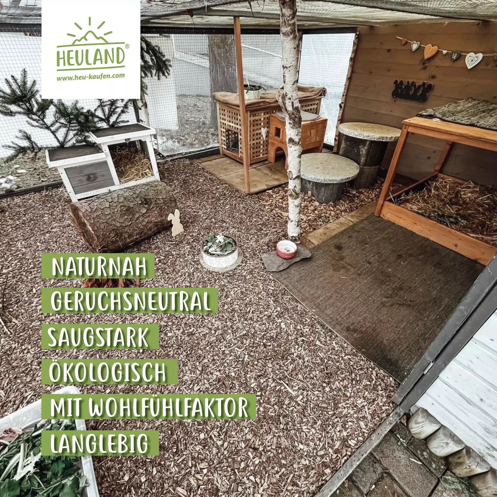 Litière naturelle Sous-bois Heuland 60 L, en utilisation, à l'écurie