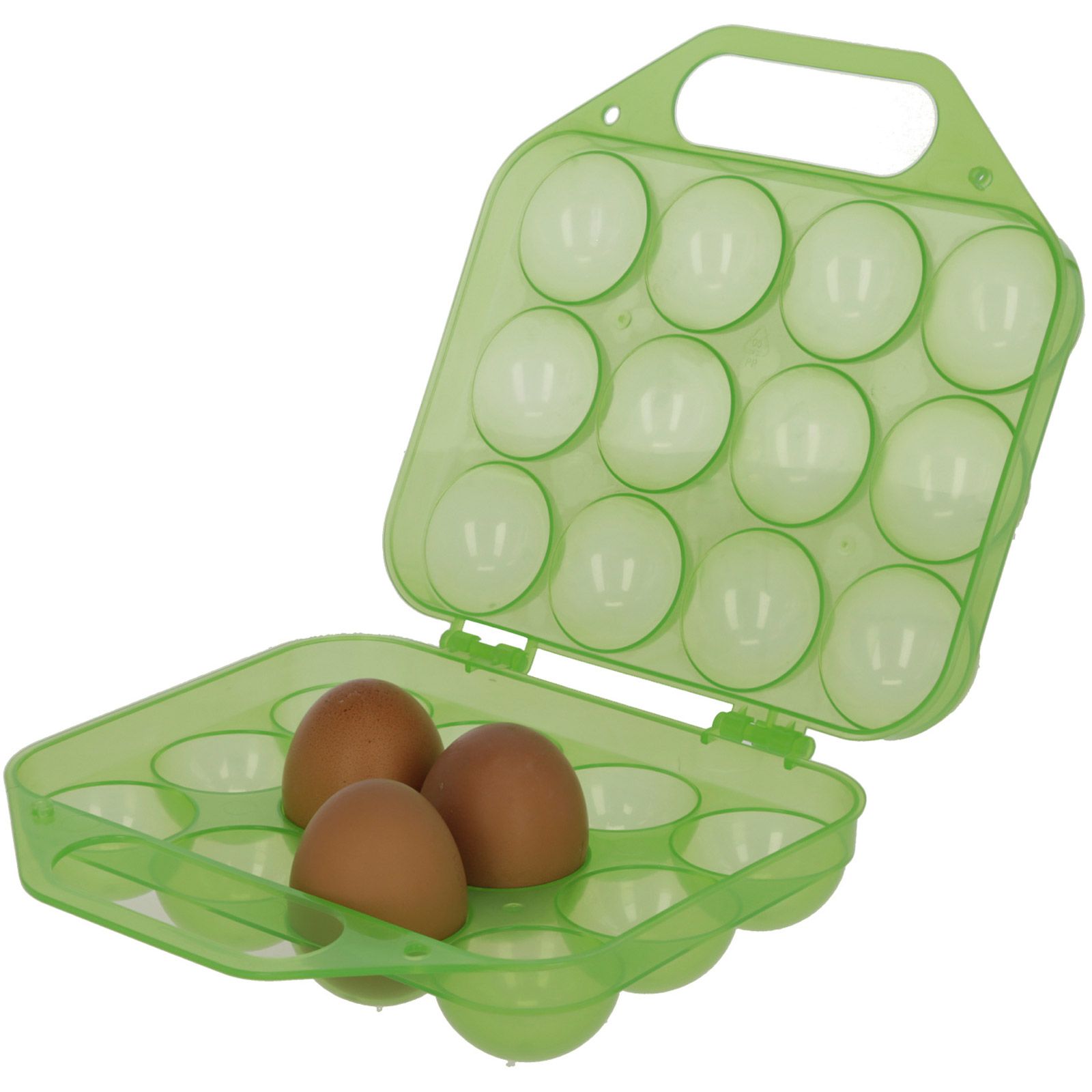 Kerbl Boîte de conservation en plastique pour 12 œufs, verte, en utilisation