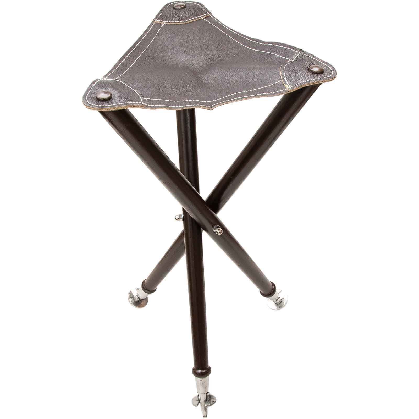 Scaun ridicat din piele cu baze metalice