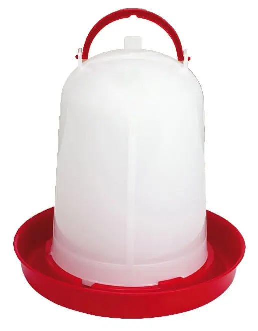 Abreuvoir pour poules Agrarzone rouge – bac incassable en PP, 3 L