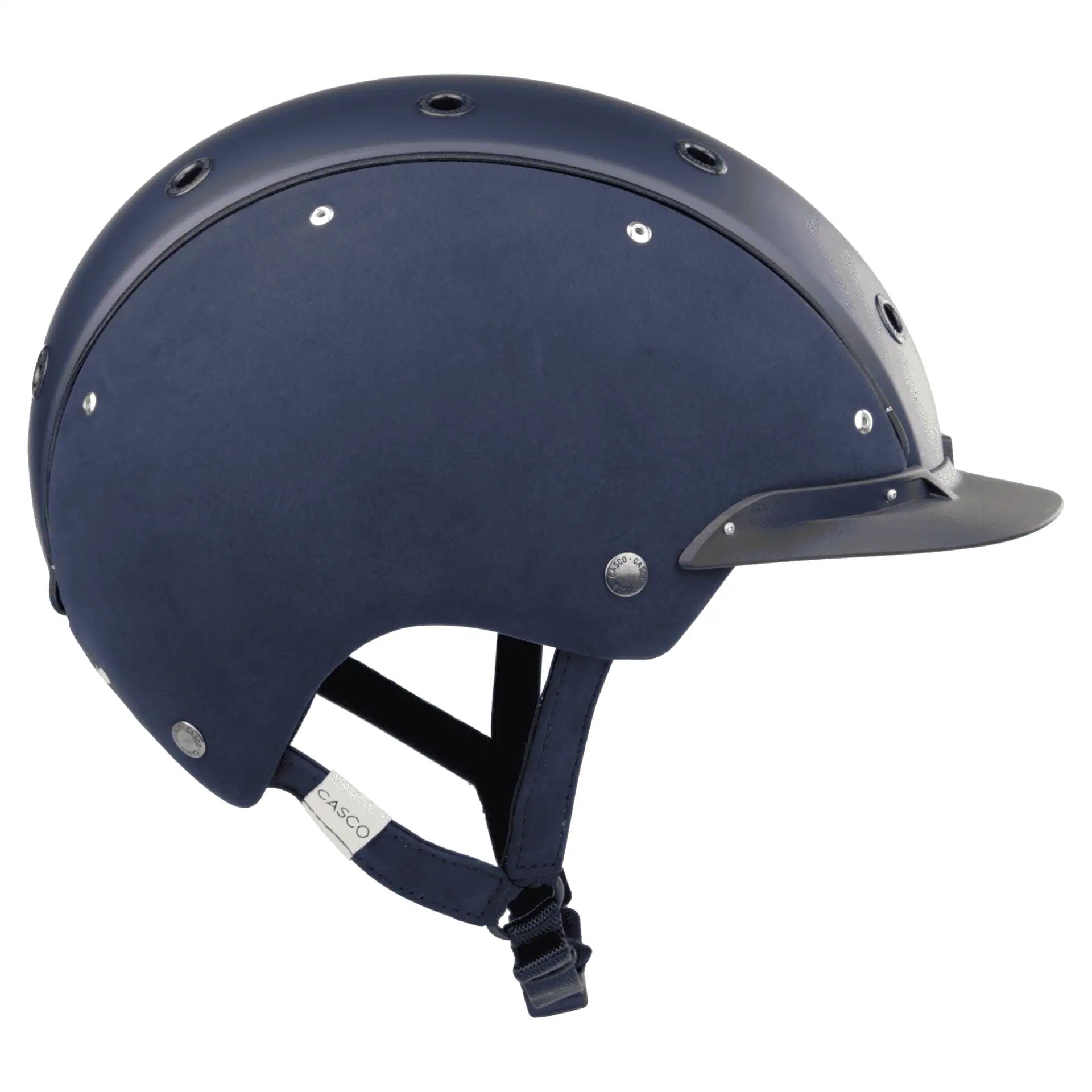 Casque d'équitation Casco Champ Precision avec boîte de rangement, 56-58, embellis blue