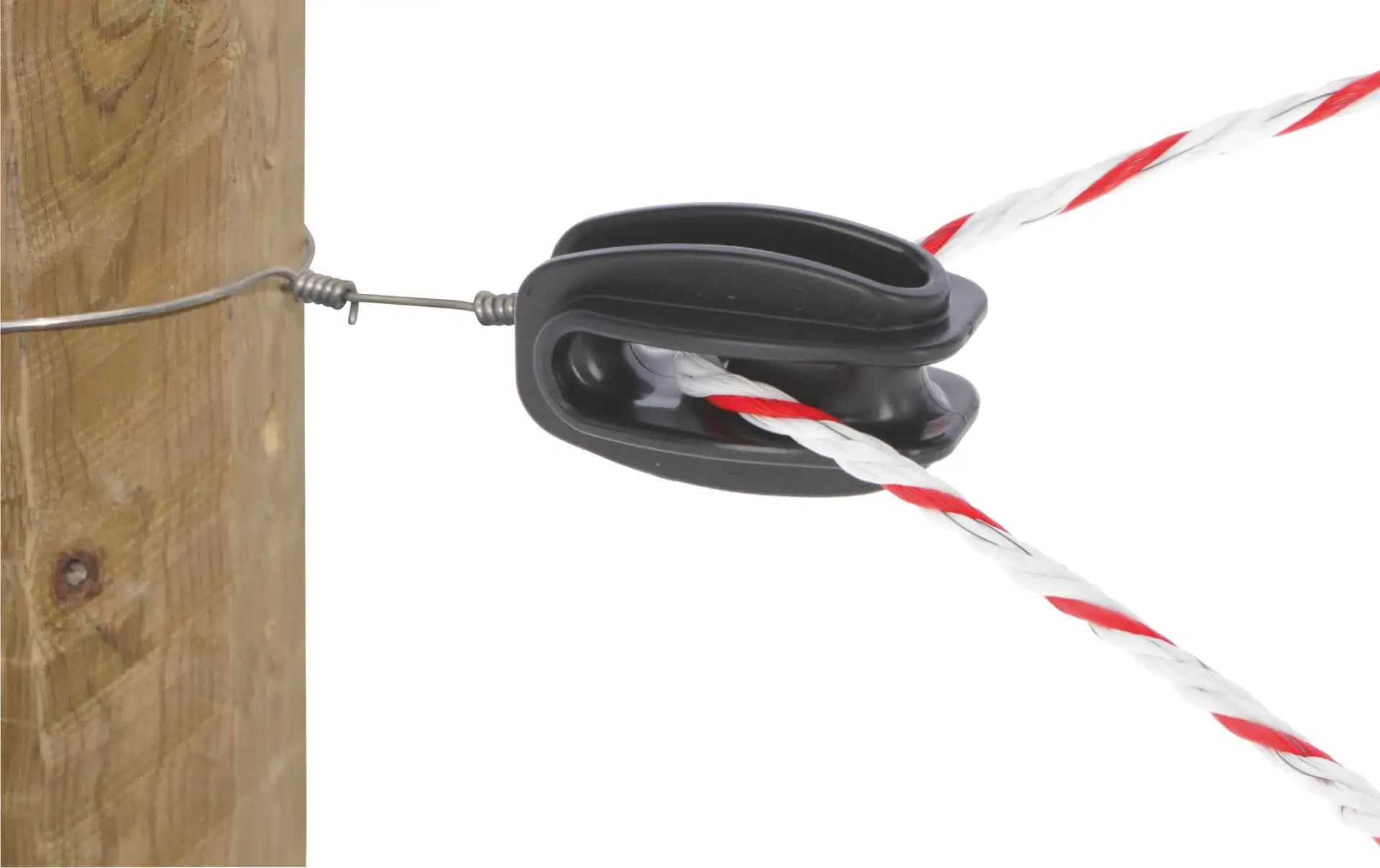 Isolateur de haubanage renforcé en fibre de verre blanc