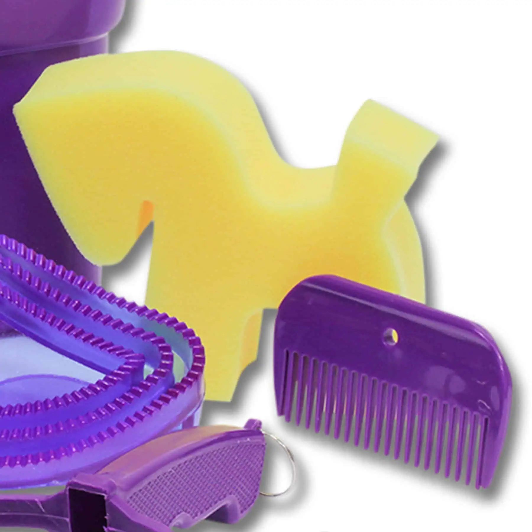 Waldhausen Grooming Box, complete horse care set with carry handle, what's included