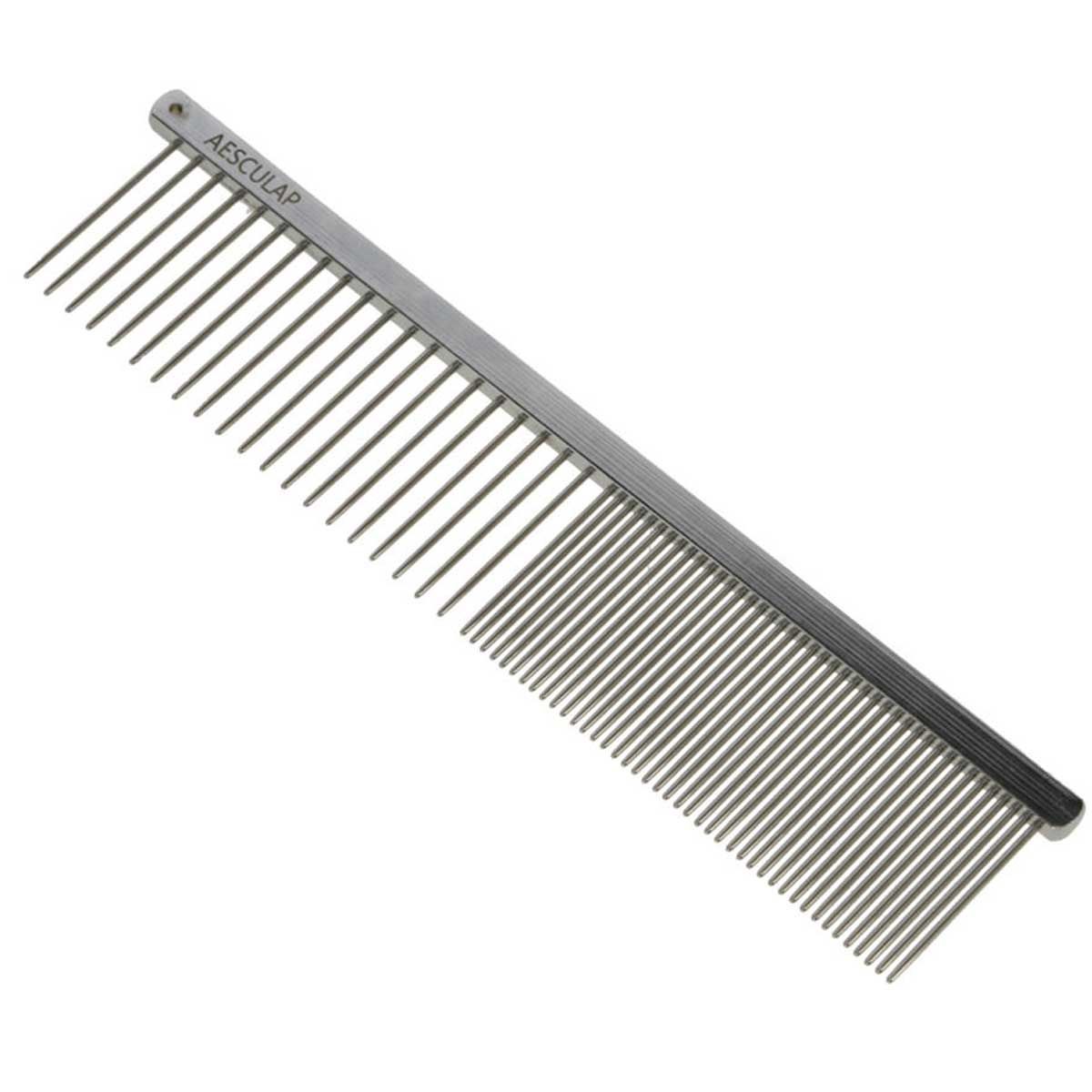 Aesculap Grooming Comb for Dogs & Cats, Stainless Steel Handle, side view