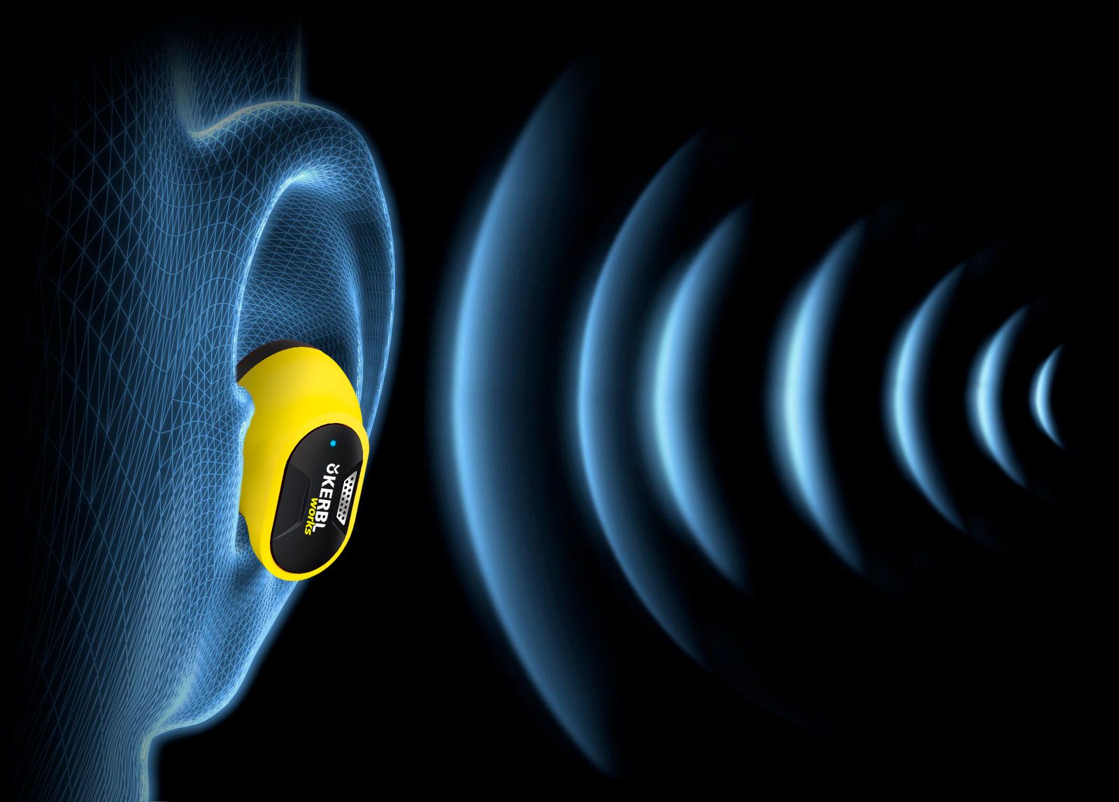 Écouteurs de protection auditive Bluetooth Kerbl Works Buds, infographie