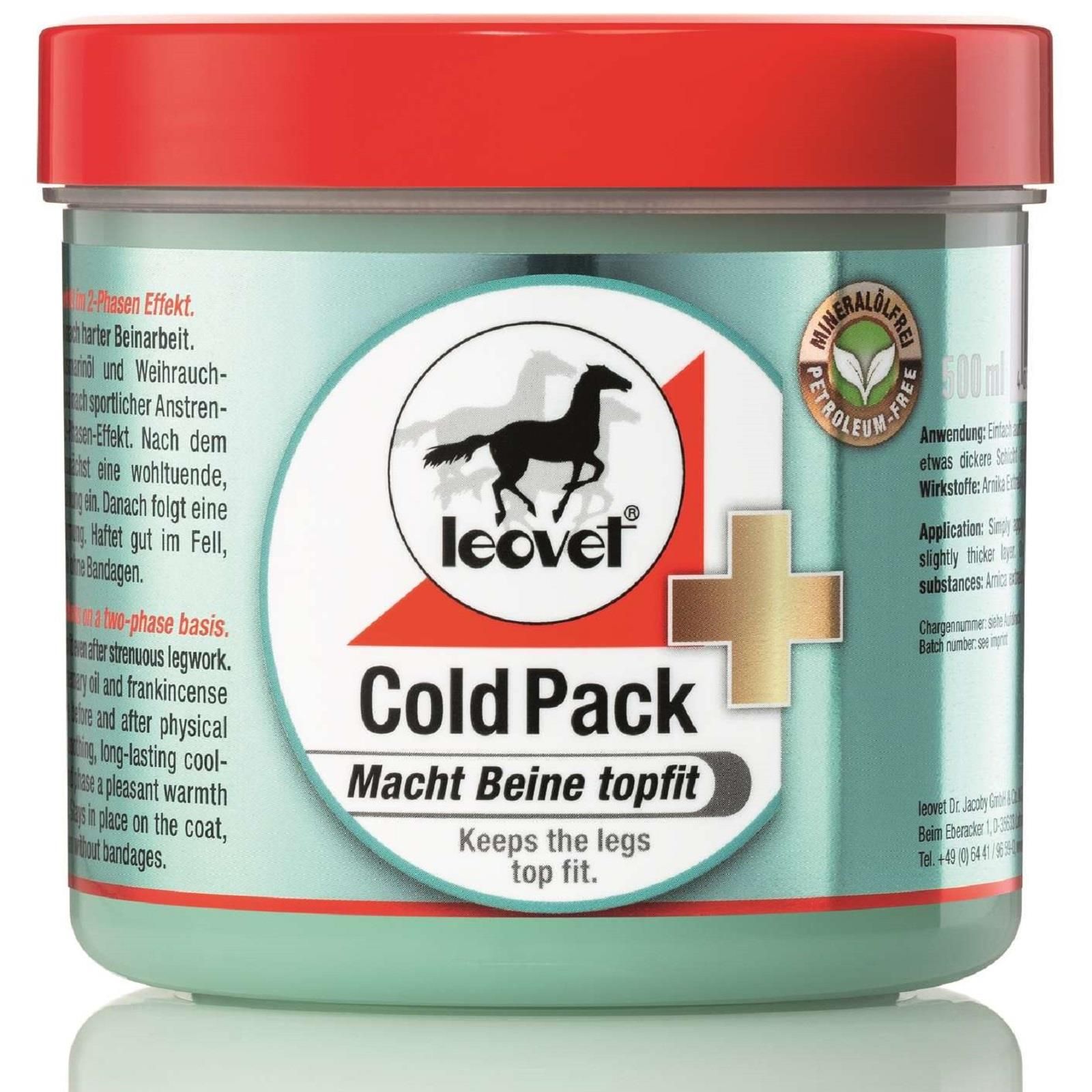 Leovet Cold Pack Hästsalva, 500 ml, Muskelåterhämtning, förpackning