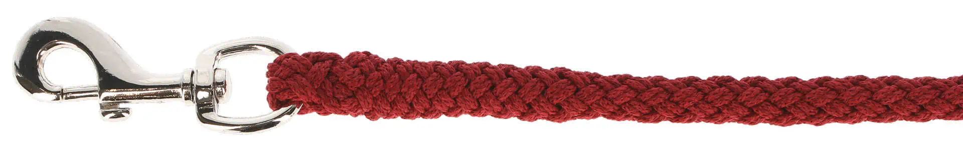Longe Covalliero Supreme, polypropylène tressé pour chevaux, bordeaux avec mousqueton
