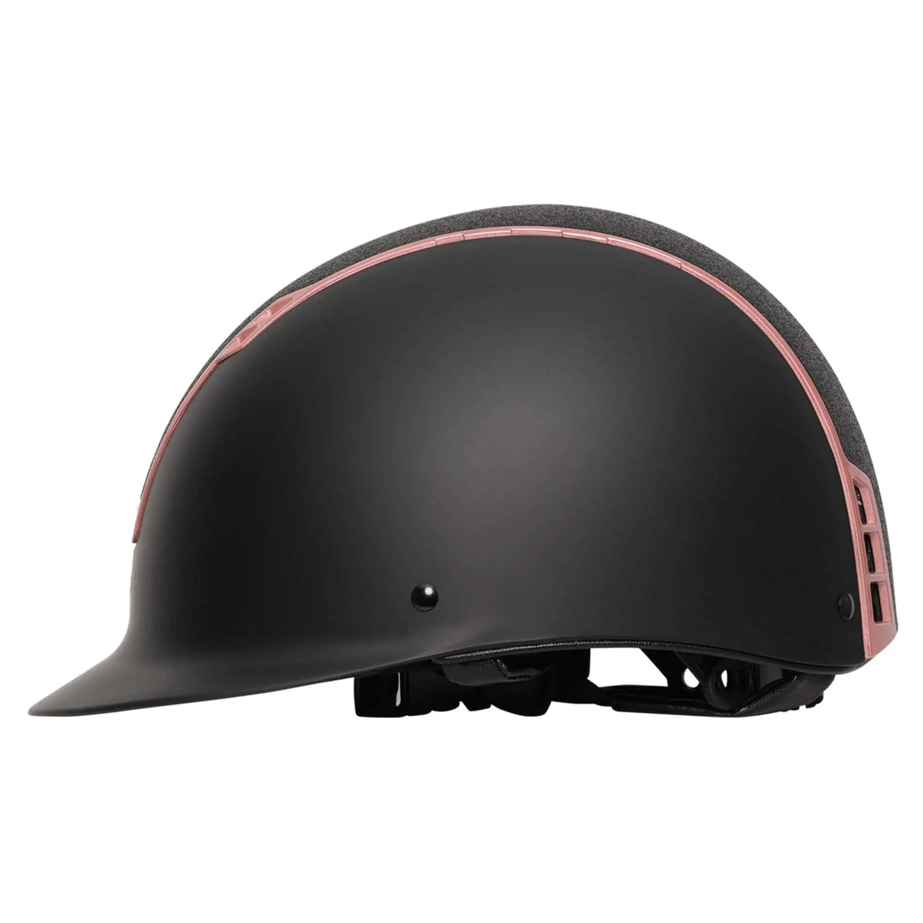 SWING Casque d'équitation H22 avec système de réglage, noir mat/velours, 51-55