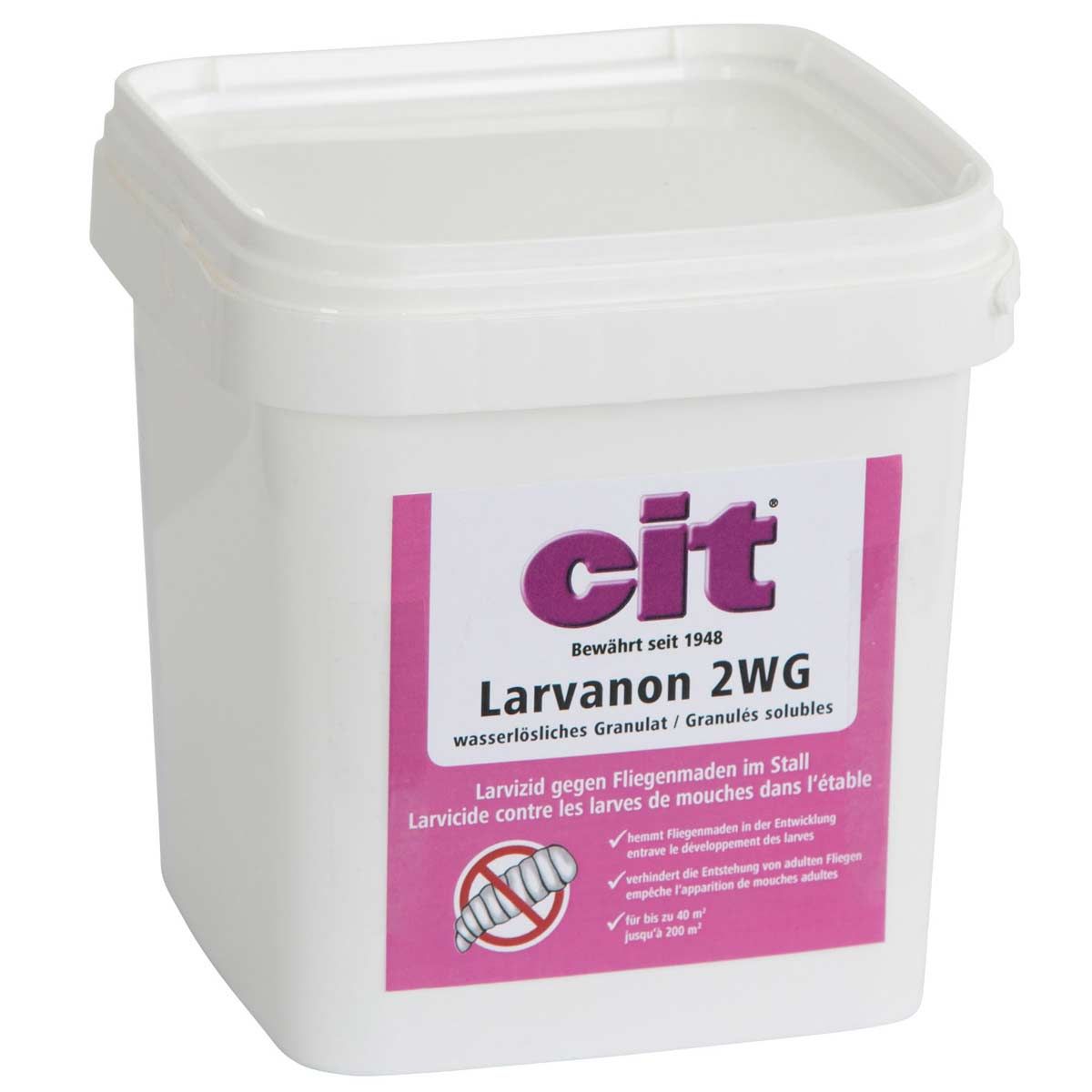 Cit Larvanon 2 WG Larvicid, vattenlösligt granulat mot fluglarver, förpackning