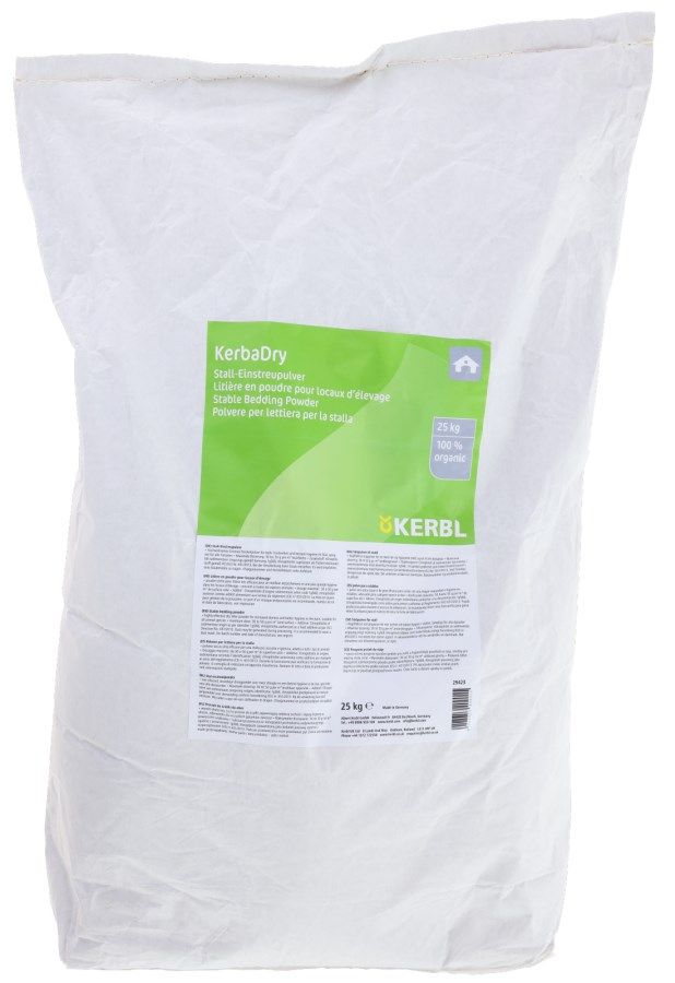 Kerbl KerbaDry Ströpulver 25 kg, zeolit för torr stallhygien, förpackning
